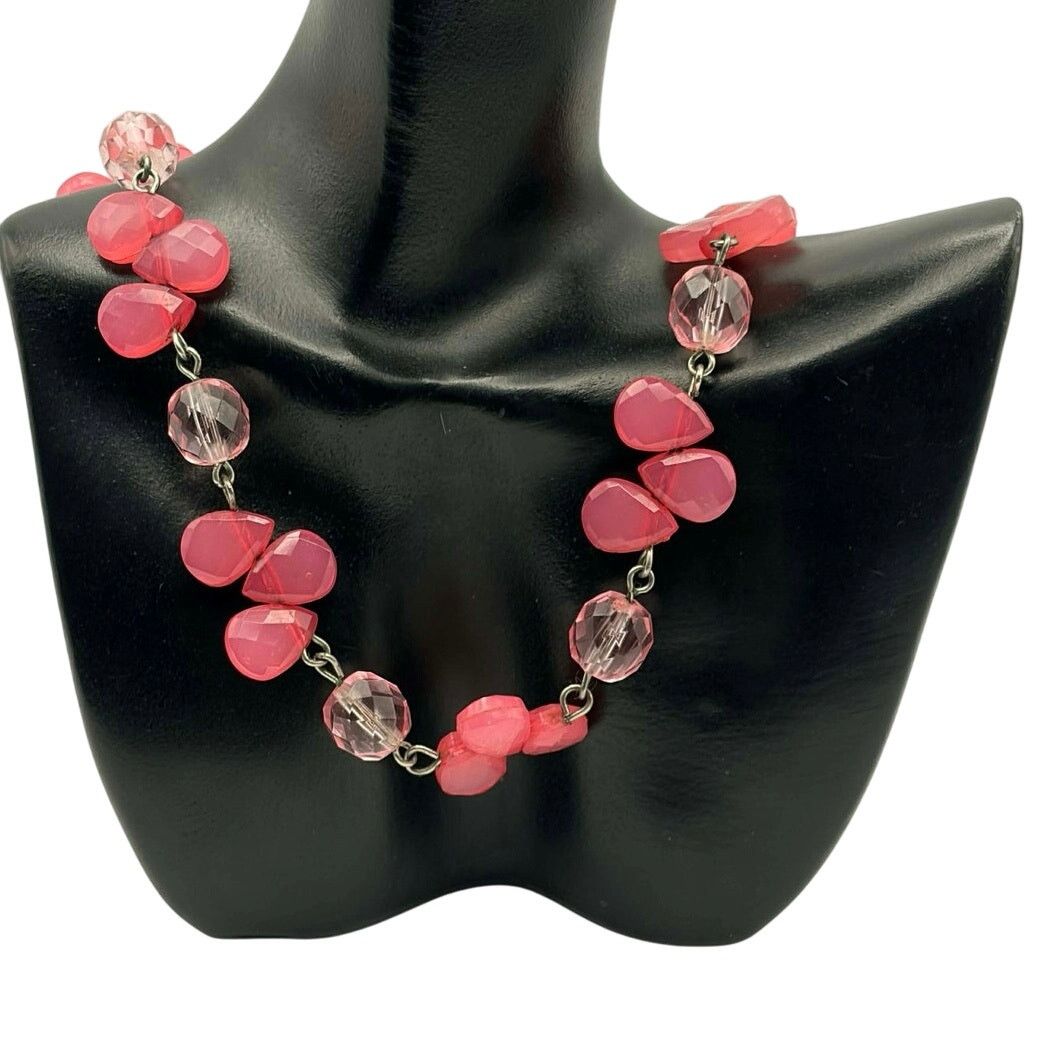 Other Pink Crystal Drop Necklace Size ONE SIZE - 2 Thumbnail