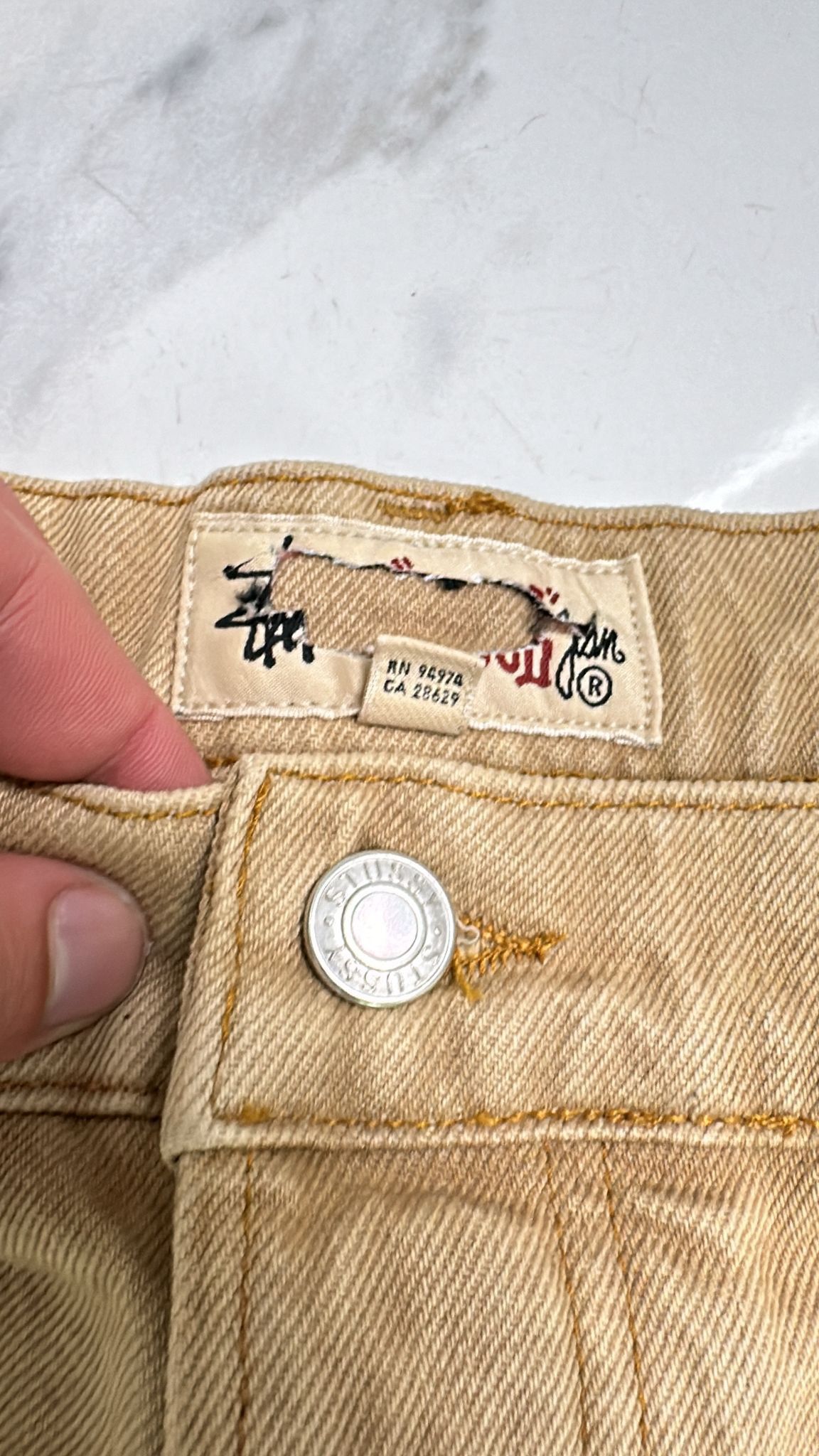 Stussy × Vintage Stüssy Big Ol Jean Sand Size 34 Size US 34 / EU 50 - 3 Thumbnail