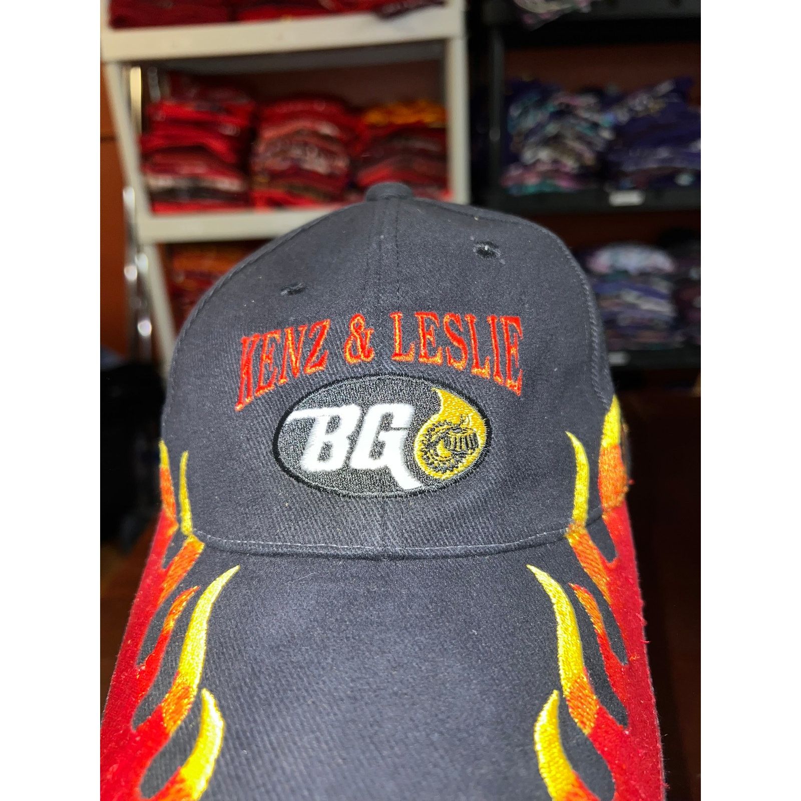 Vintage Vintage Kenz & Leslie Hat BG distrubution Flames Cap VTG Size ONE SIZE - 3 Thumbnail