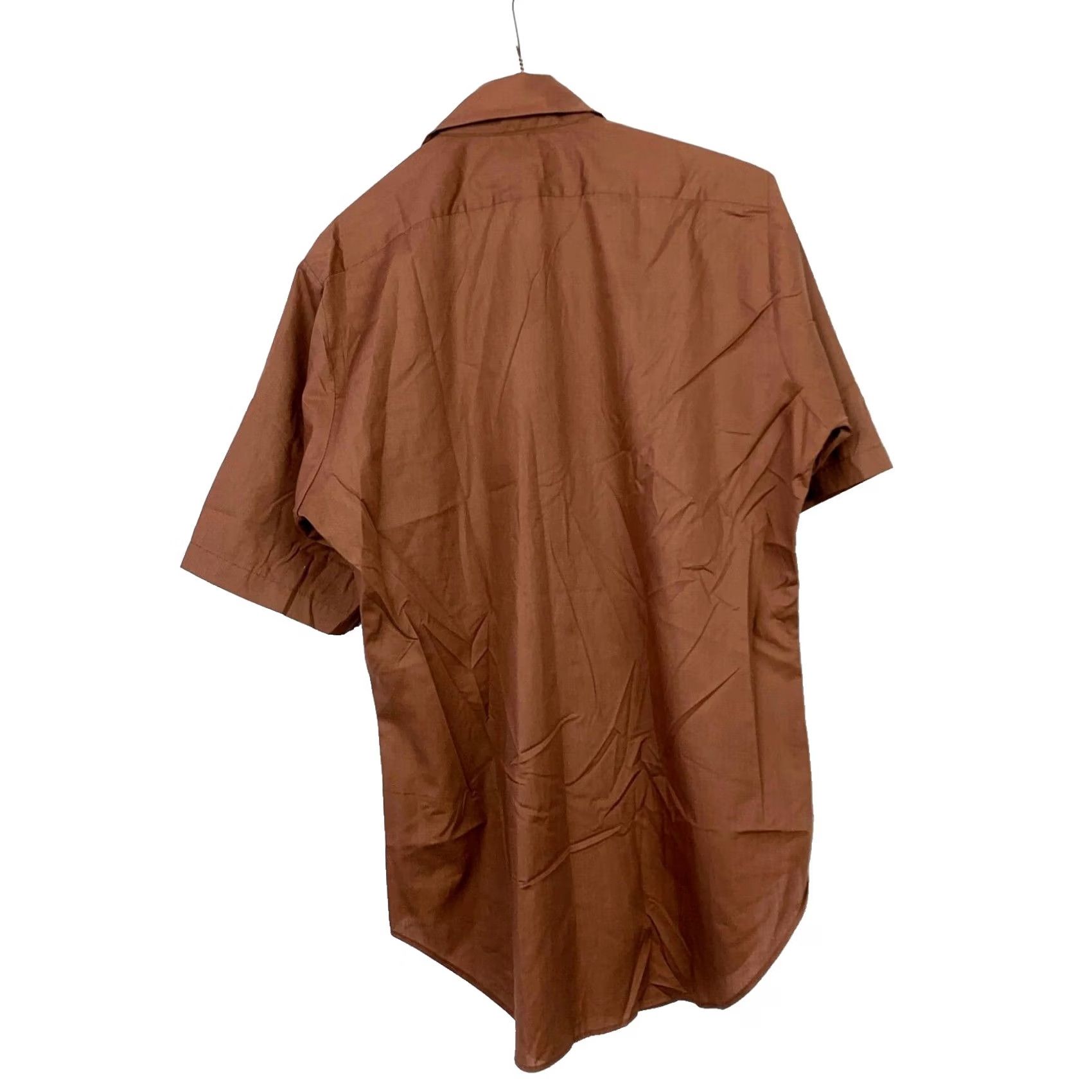 Vintage VINTAGE Arrow Kent Collection Brown Disco Short Sleeve Button Up Shirt 15 Size US M / EU 48-50 / 2 - 8 Thumbnail