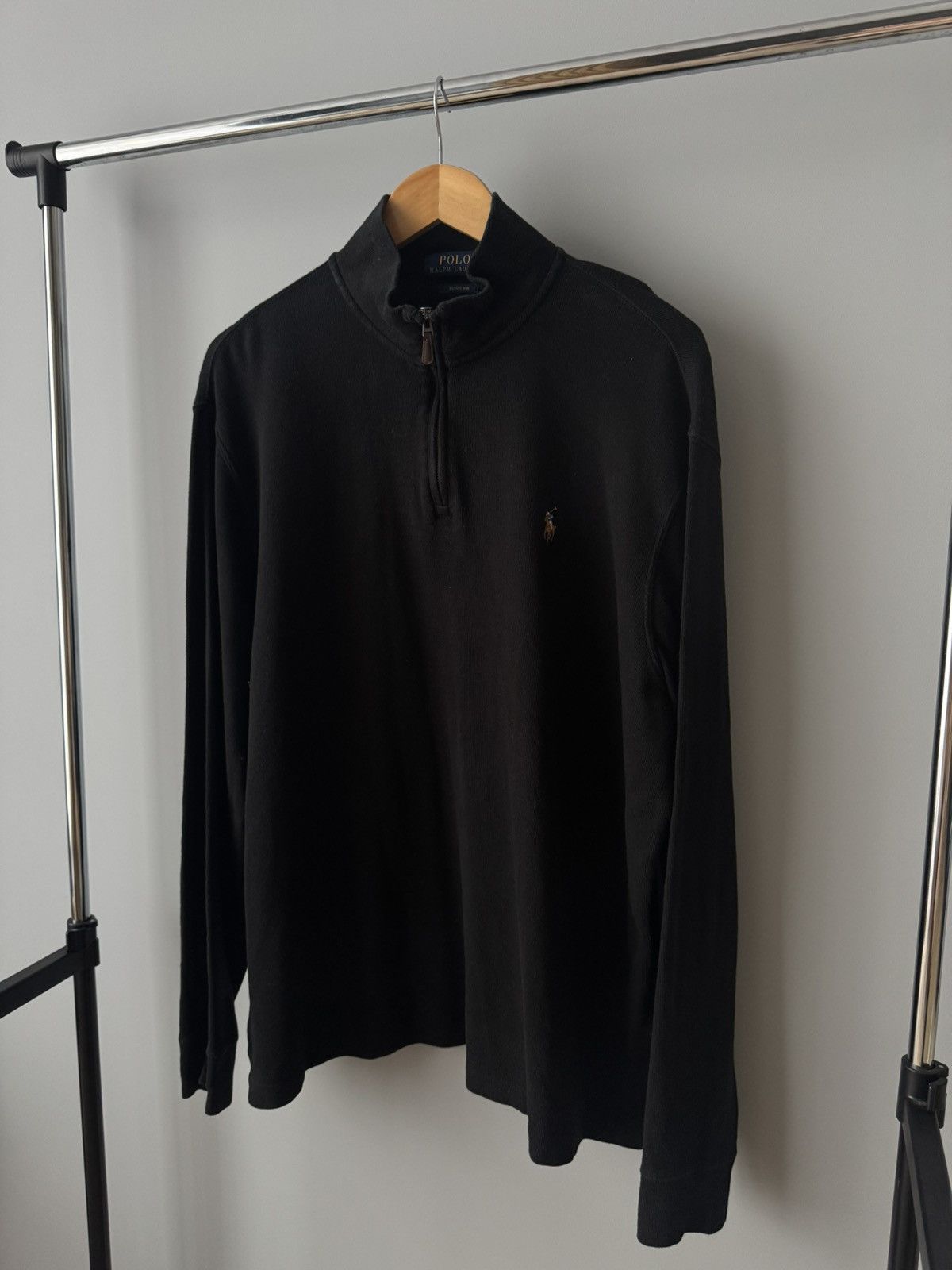 Polo Ralph Lauren Polo Ralph Lauren Vintage 1/3 Zip Sweater Knitwear Black L Size US L / EU 52-54 / 3 - 2 Thumbnail