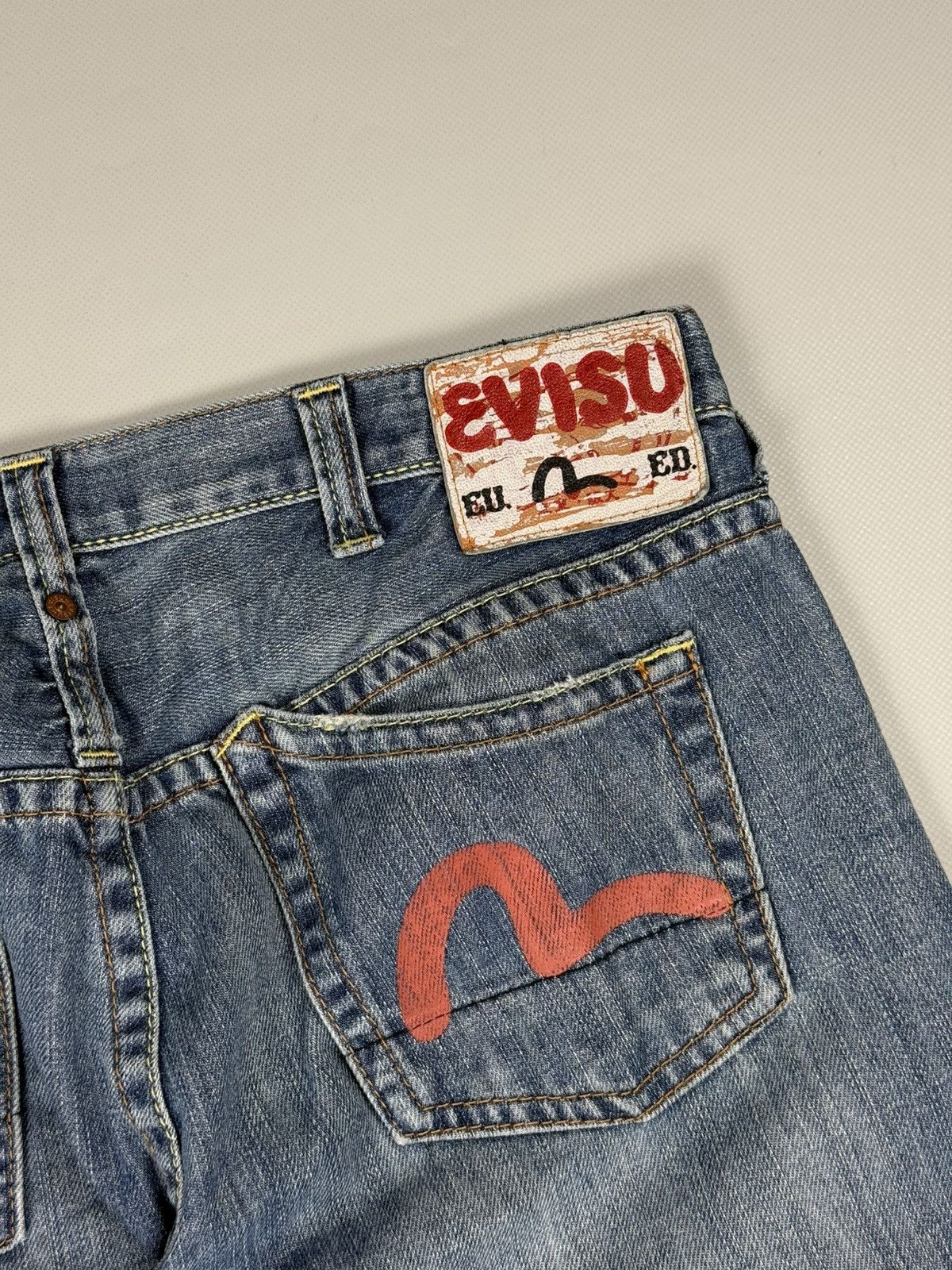Evisu Evisu EU-ED Hokusai Vintage Men’s Denim Jeans Size 29 / S Size US 29 - 25 Thumbnail