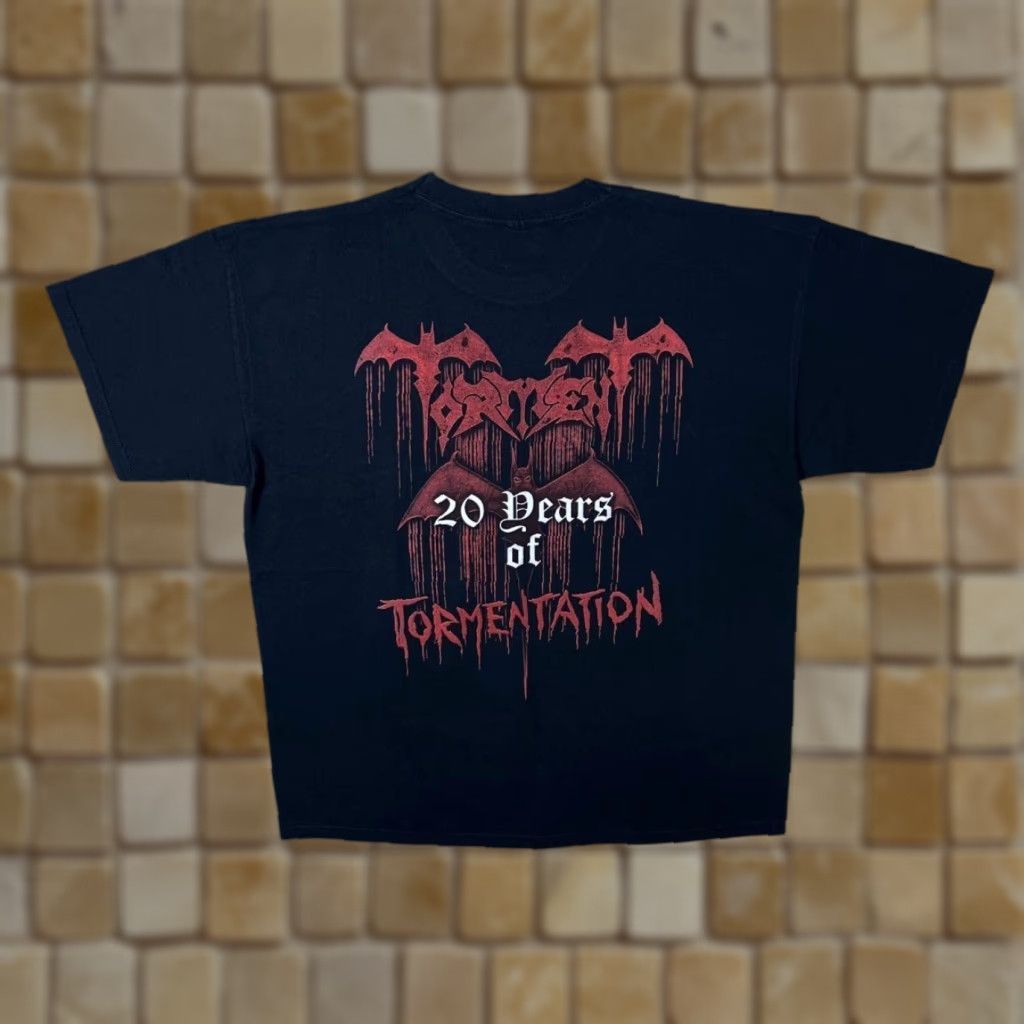Fruit Of The Loom Torment “Die By The Saw” 20 Years Of Tormentation Thrash Metal Band T-Shirt XL Black Regular Cotton Graphic Print Front Back Men/Unisex Size US XL / EU 56 / 4 - 1 Thumbnail