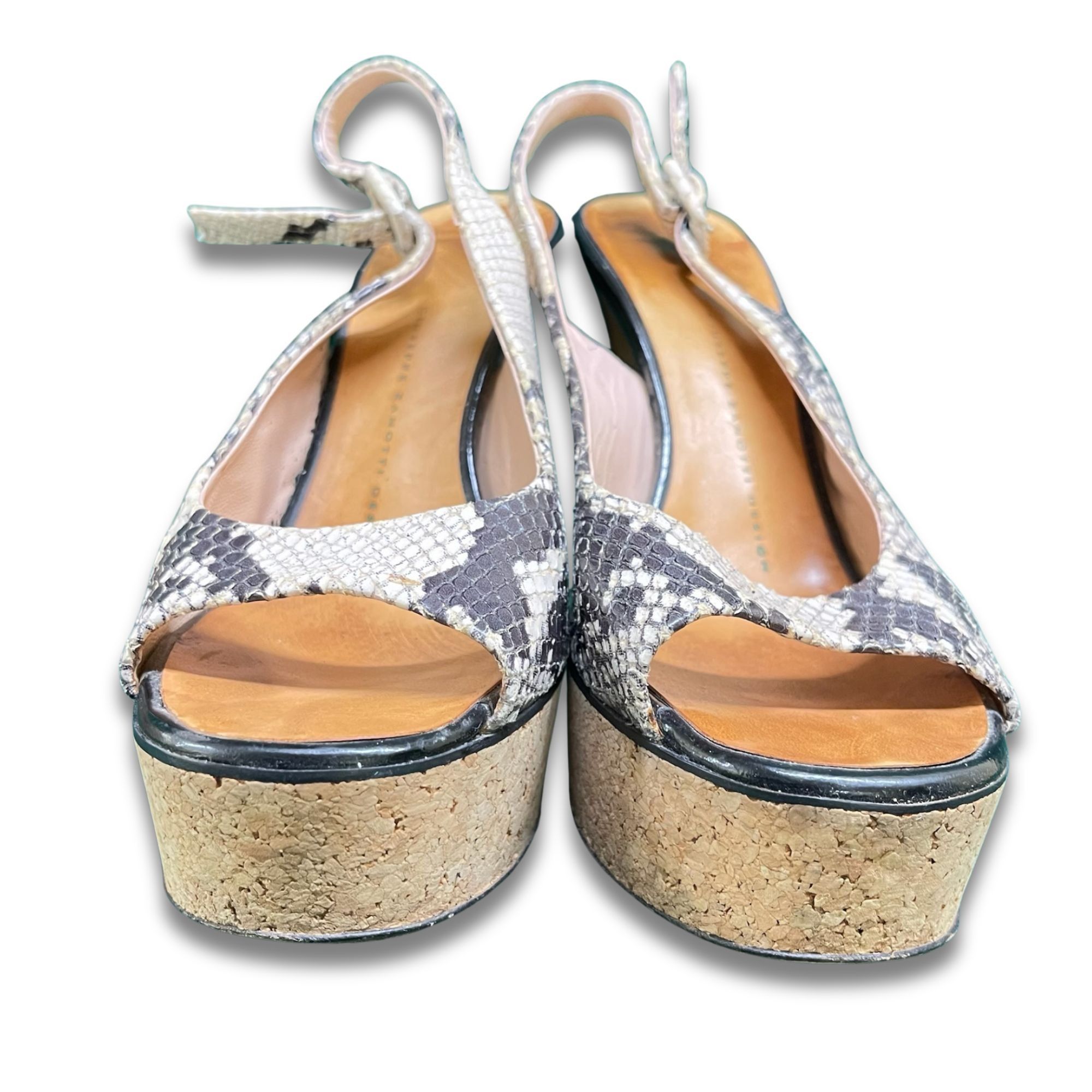 Other VERO CUOIO Slingback Women's Size 6.5 Heels Snakeskin Platfo Size US 6.5 / IT 36.5 - 2 Thumbnail