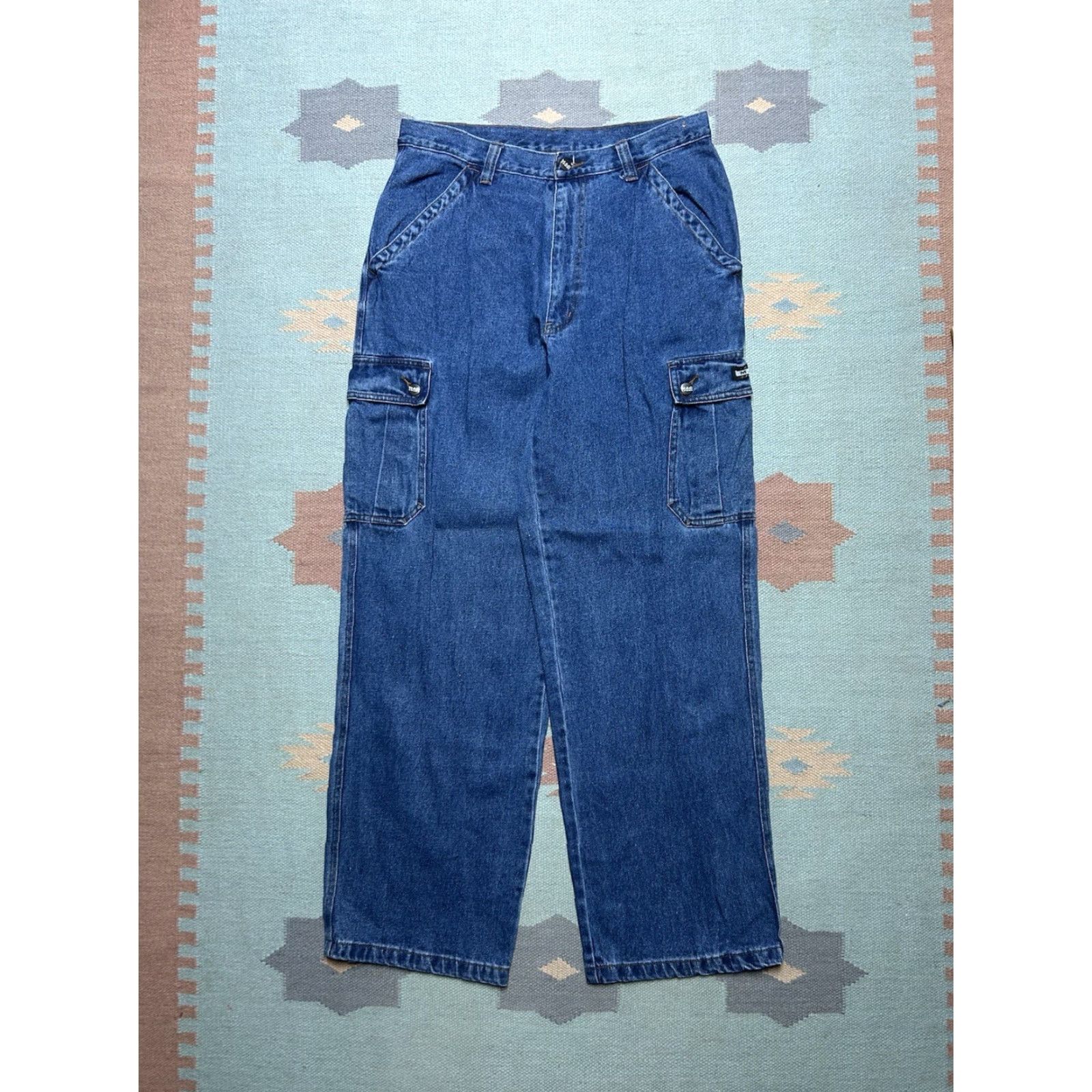 Vintage VINTAGE Y2K Baggy Jeans Mac Sport Cargo Wide Leg Pipes Skater Denim 32x32 Size US 32 / EU 48 - 4 Thumbnail