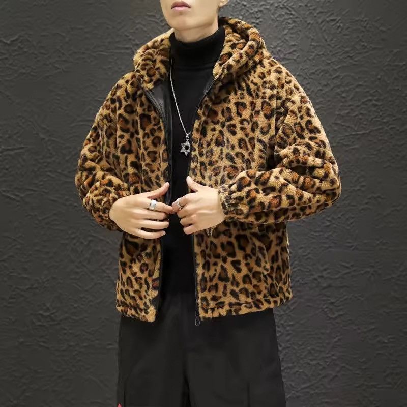 Japanese Brand Leopard Print Fleece Hoodie – Cozy, Trendy Size US XL / EU 56 / 4 - 3 Thumbnail