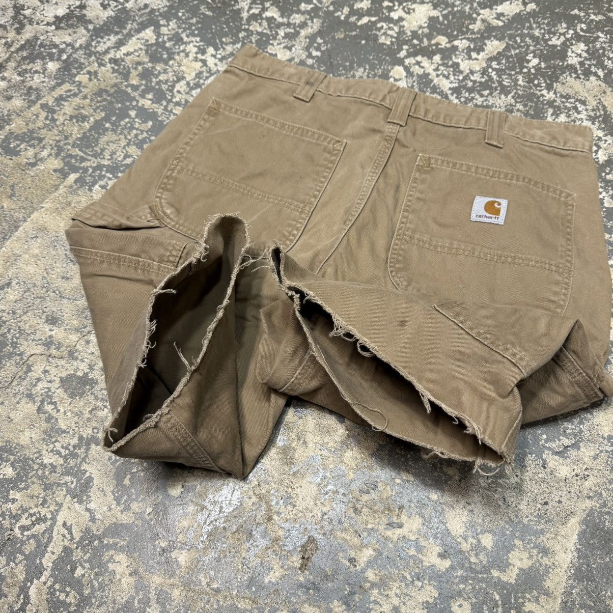 Carhartt Vintage Carhartt Tan/Brown B324 DKH Carpenter Workwear Short Size US 33 - 9 Thumbnail