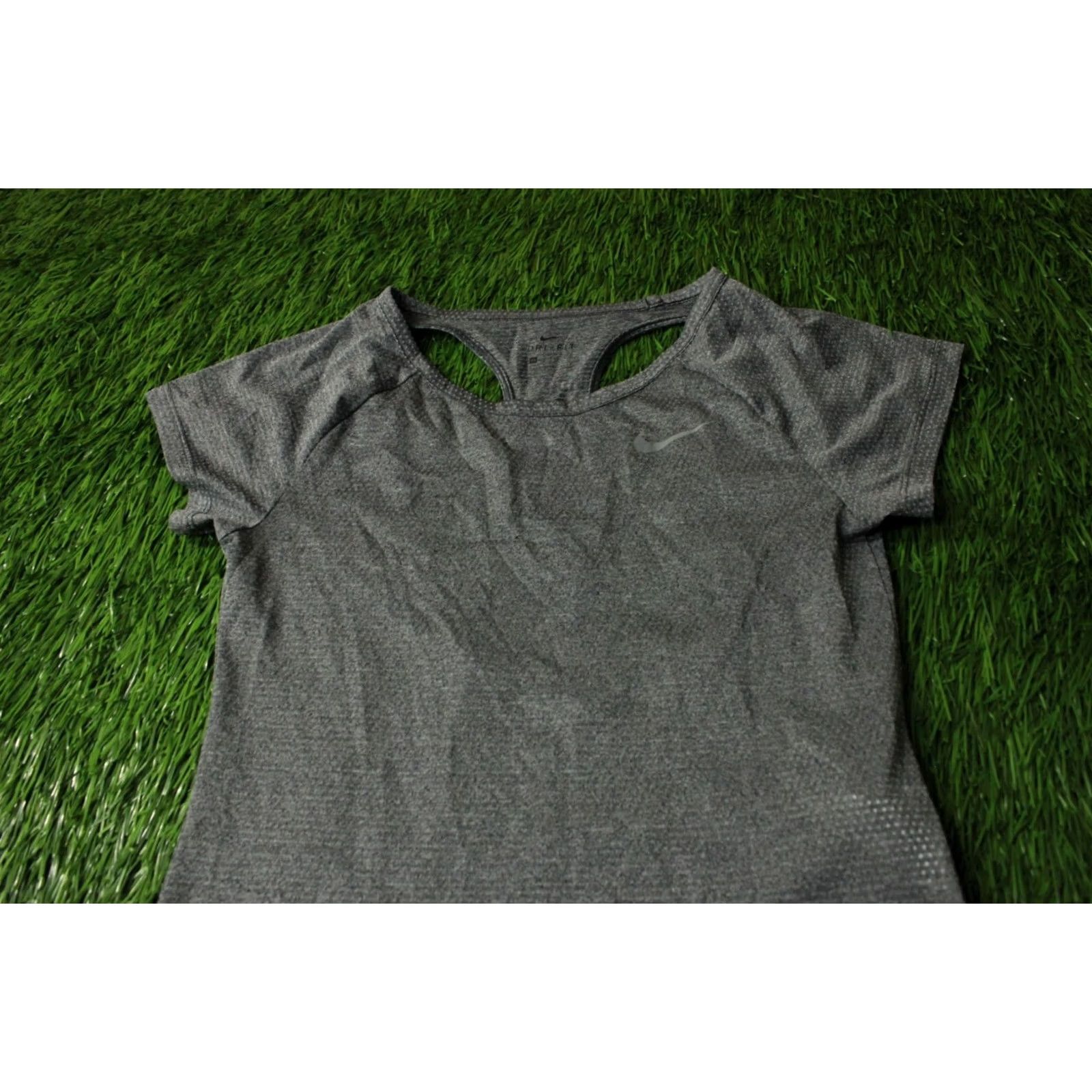 Nike Nike Dri-FIT Running Shirt Women Training XS Gray T-Shirt/TEE Short Sleeve Sport Jersey Size XS / US 0-2 / IT 36-38 - 3 Thumbnail
