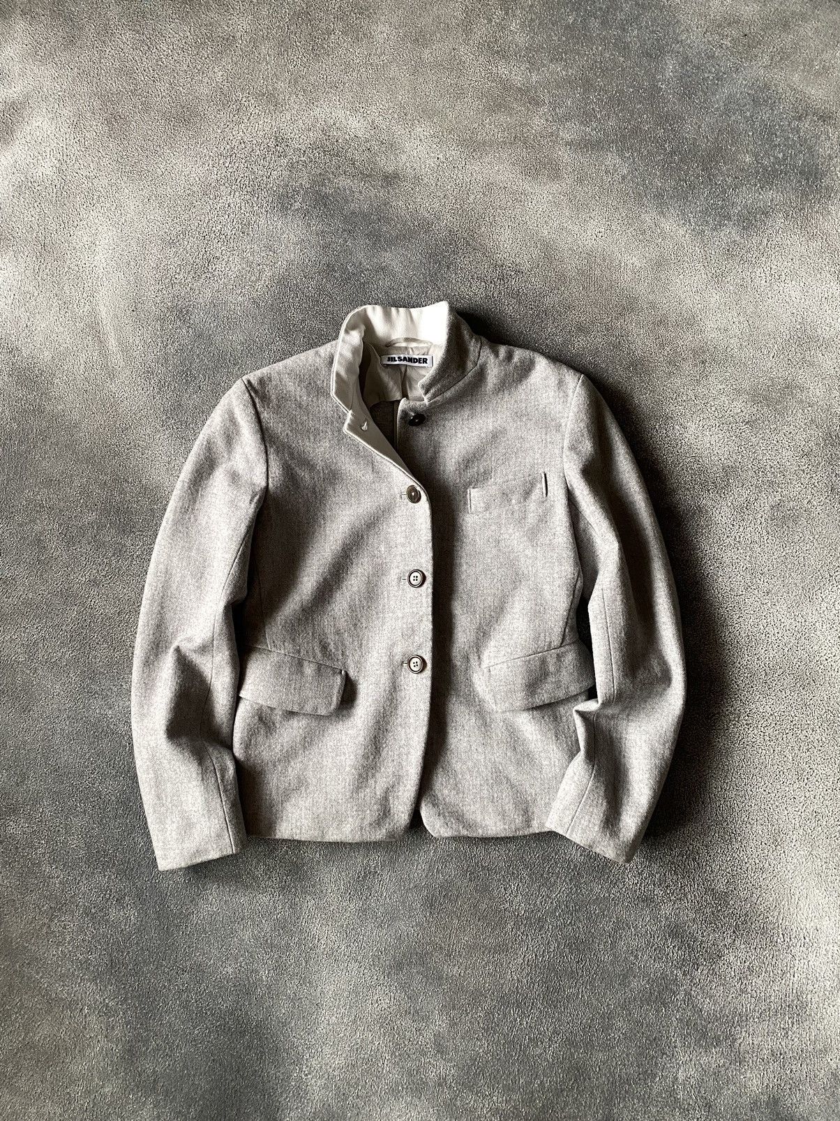 Jil Sander × Raf Simons × Vintage 2000`s Jil Sander By Raf Simons Wool Tailored Blazer Jacket Size XS / US 0-2 / IT 36-38 - 2 Thumbnail
