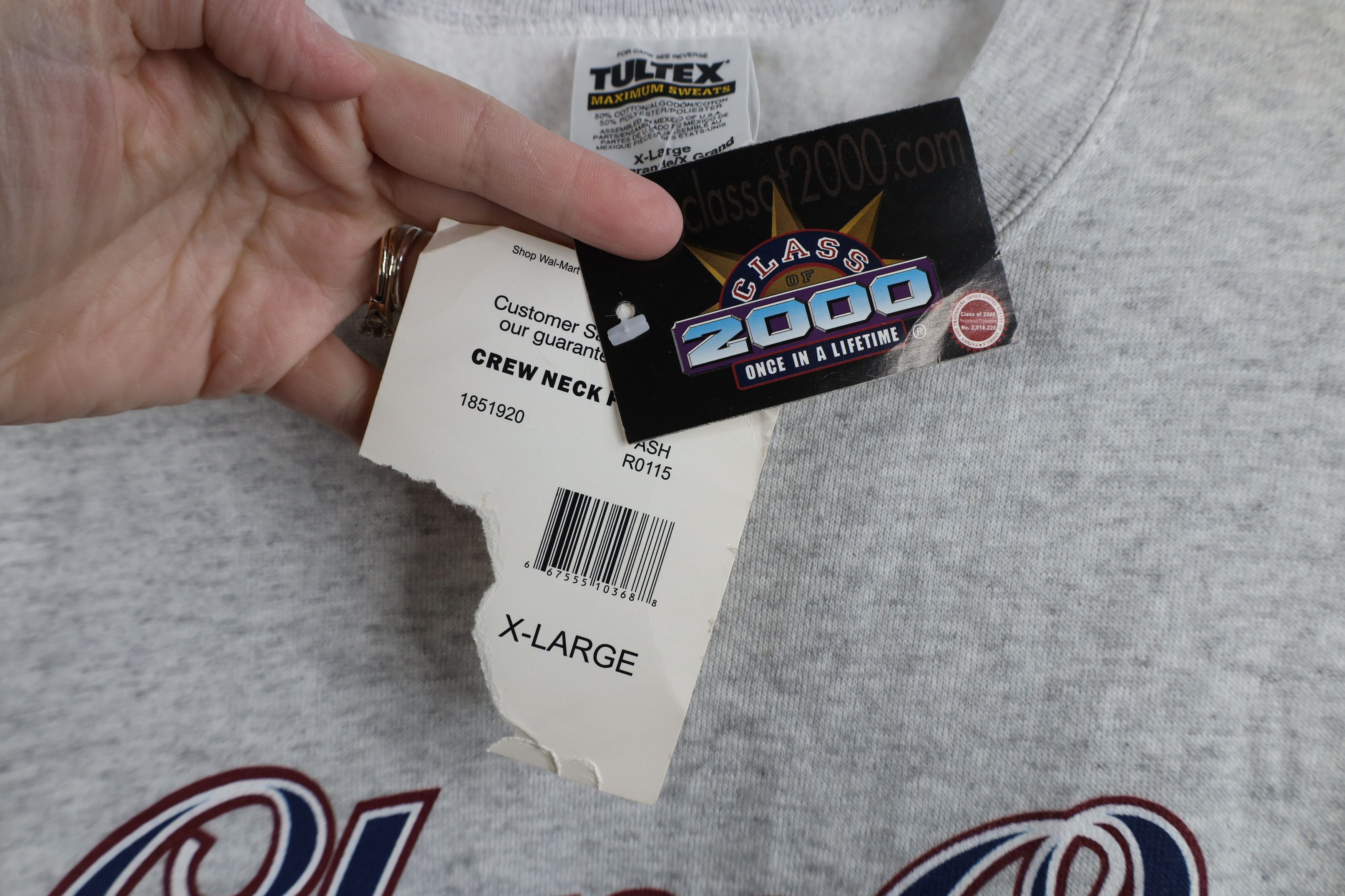 Vintage Deadstock Vintage Y2K Millennium Sweatshirt Heather Gray Size US XL / EU 56 / 4 - 5 Thumbnail