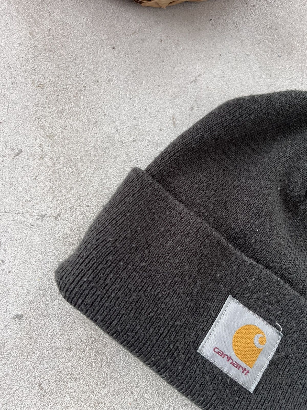 Carhartt Vintage Carhartt Dark Grey Beanie Hat Center Logo Sk8 Y2K Size ONE SIZE - 6 Thumbnail