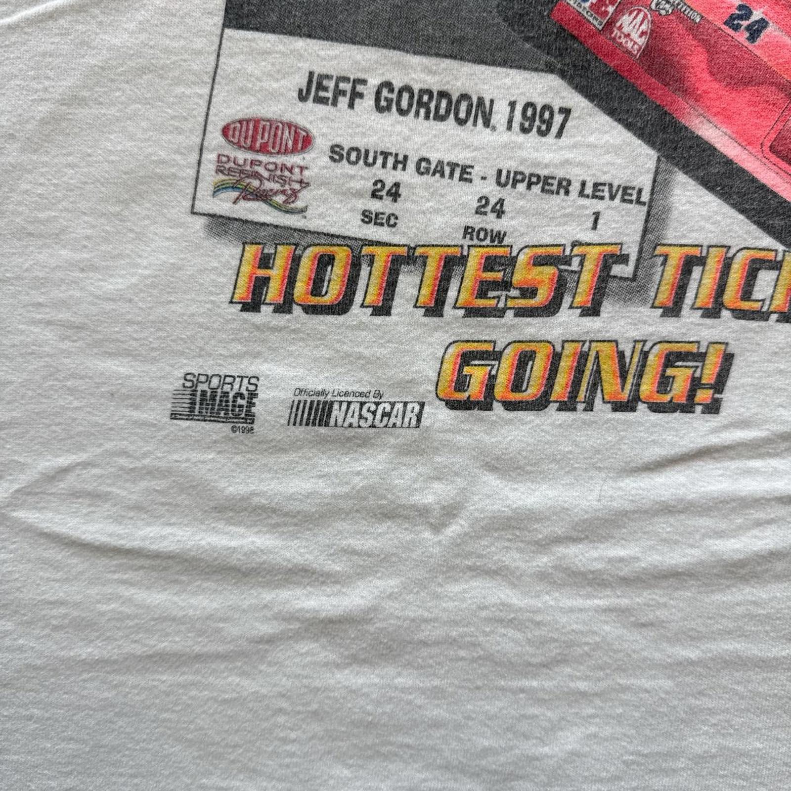 NASCAR Jeff Gordon Vintage Nascar 1998 NASCAR Race Ticket T-Shirt Size US L / EU 52-54 / 3 - 5 Thumbnail