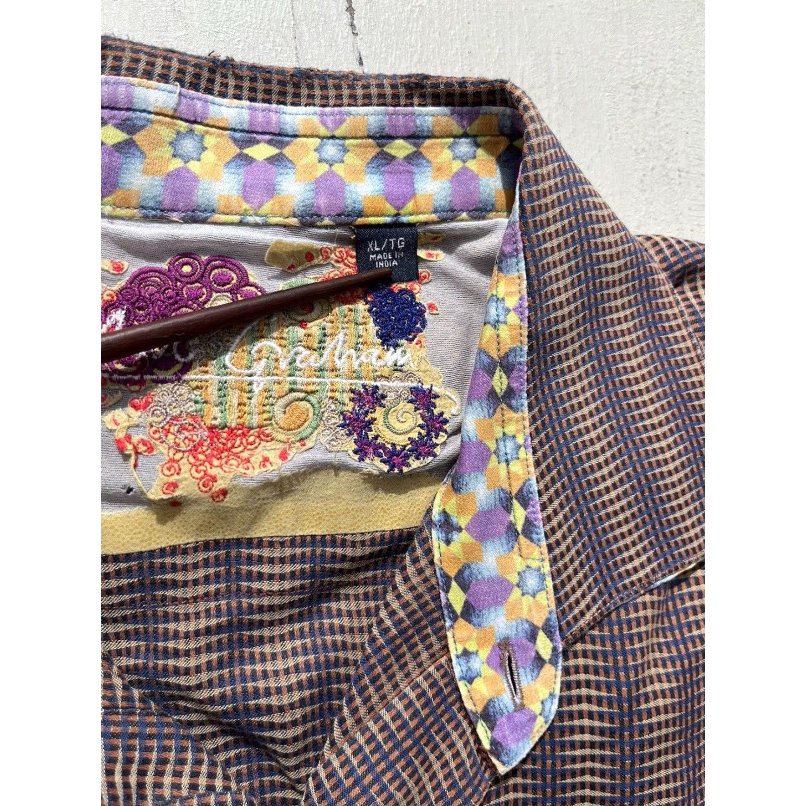 Robert Graham Robert Graham Shirt Multicolor Solid Button-Up XL Men’s Preppy City Bohemian Classic Size US XL / EU 56 / 4 - 3 Thumbnail