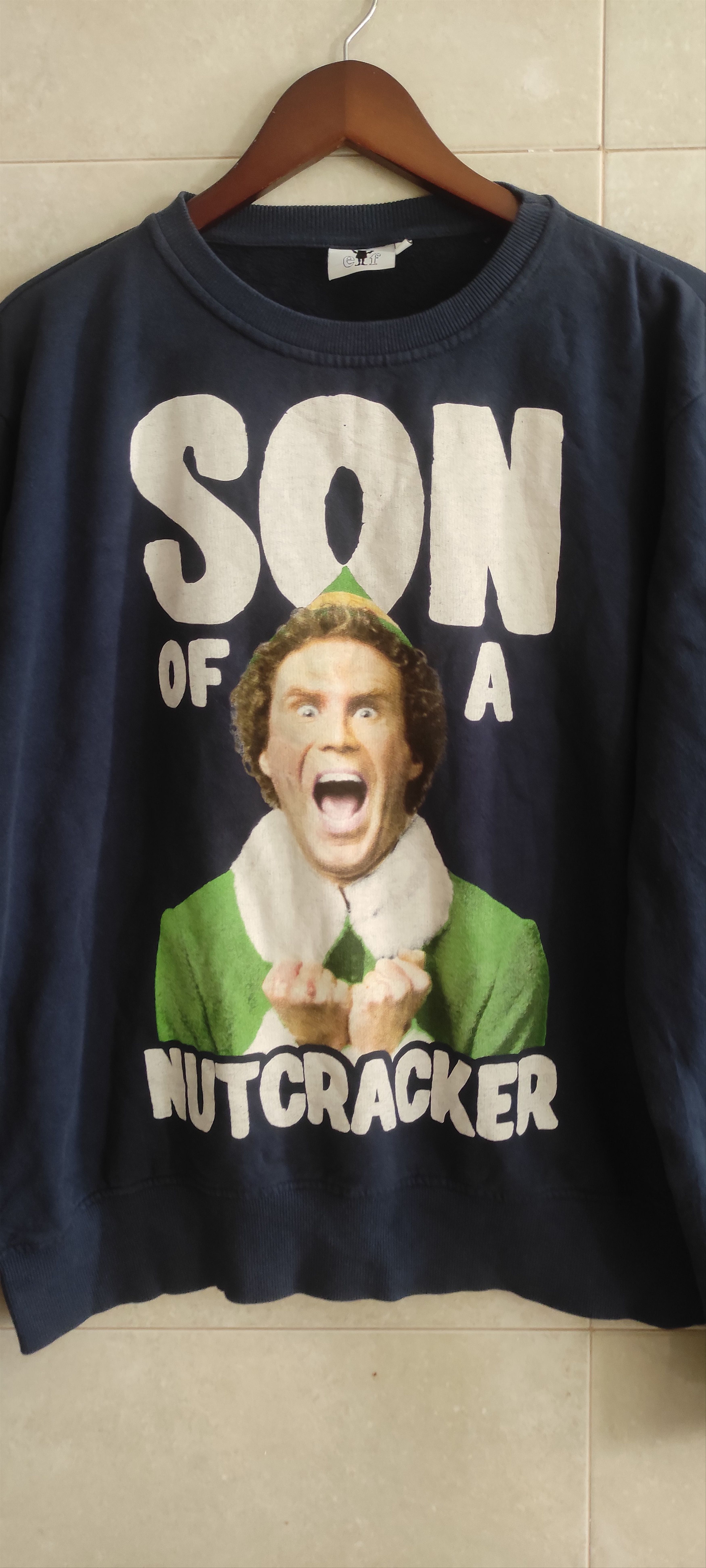 Vintage VTG Elf Son Of A Nutcracker Ugly Christmas Sweater 2014 Size US XL / EU 56 / 4 - 3 Thumbnail