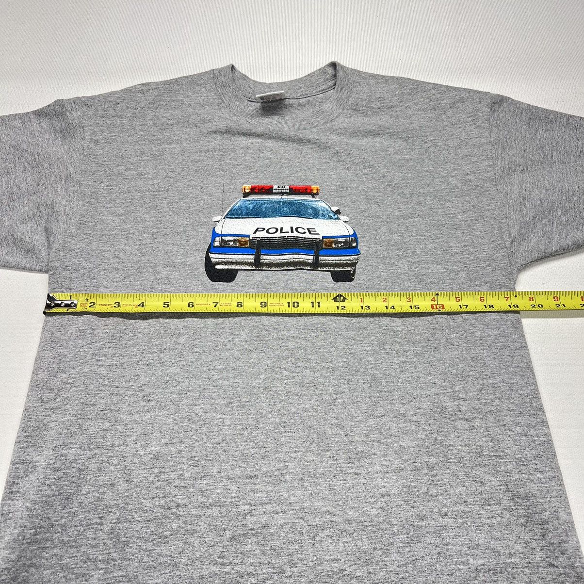 Anvil × Vintage VTG Police Car Tee Shirt Anvil Single Stitch Double Sided Size US L / EU 52-54 / 3 - 15 Thumbnail