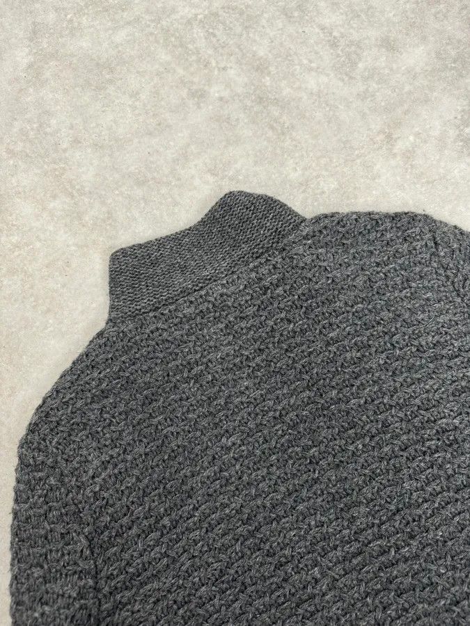 Armani 2000s Armani Grey Waffled Wool Zip-up Sweater Size US S / EU 44-46 / 1 - 9 Thumbnail