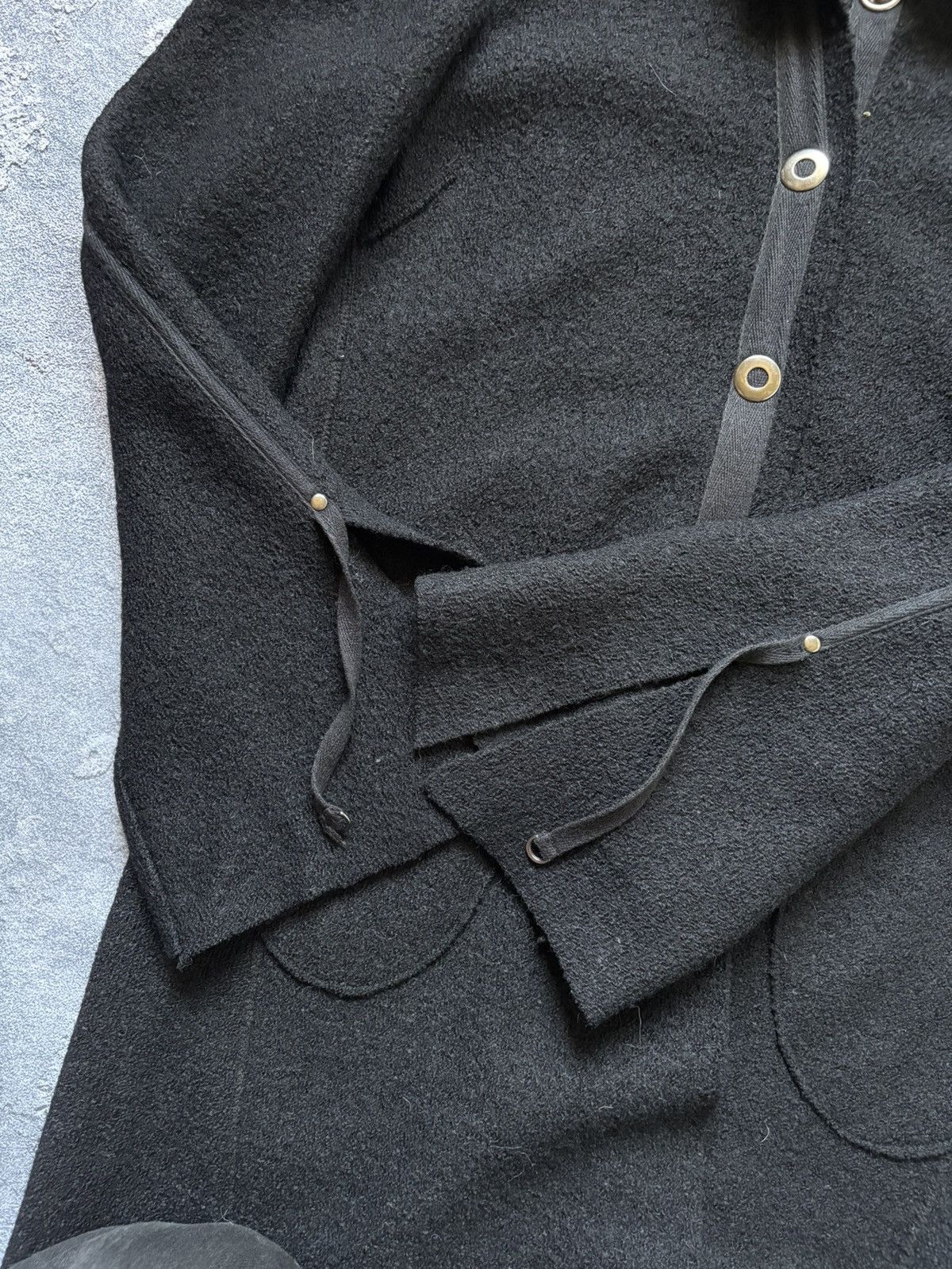 Cop Copine Archive 00s Cop Copine Avant Garde Hooded Long Wool Coat Size M / US 6-8 / IT 42-44 - 6 Thumbnail