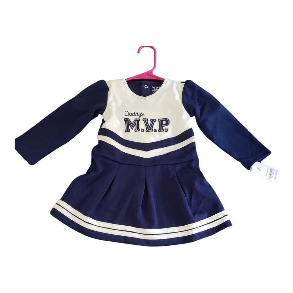 Designer CT172a NWT Carters Girls Daddy's M.V.P. Cheer Outfit Size XXS / US 00 / IT 34 - 1 Thumbnail