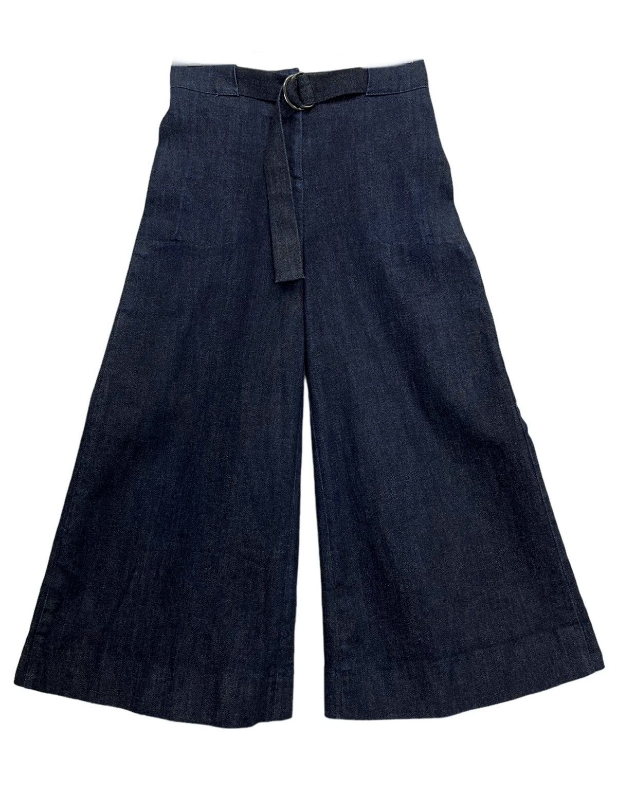 Maison Margiela MAISON MARGIELA Palazzo Over Wide Leg Cropped Stretch Denim Size 27" / US 4 / IT 40 - 2 Thumbnail