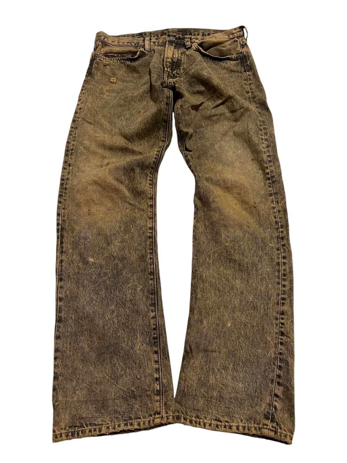 If Six Was Nine × Japanese Brand × Le Grande Bleu (L.G.B.) RNA SLANG mudwash distressed denim pants Size US 33 - 1 Thumbnail