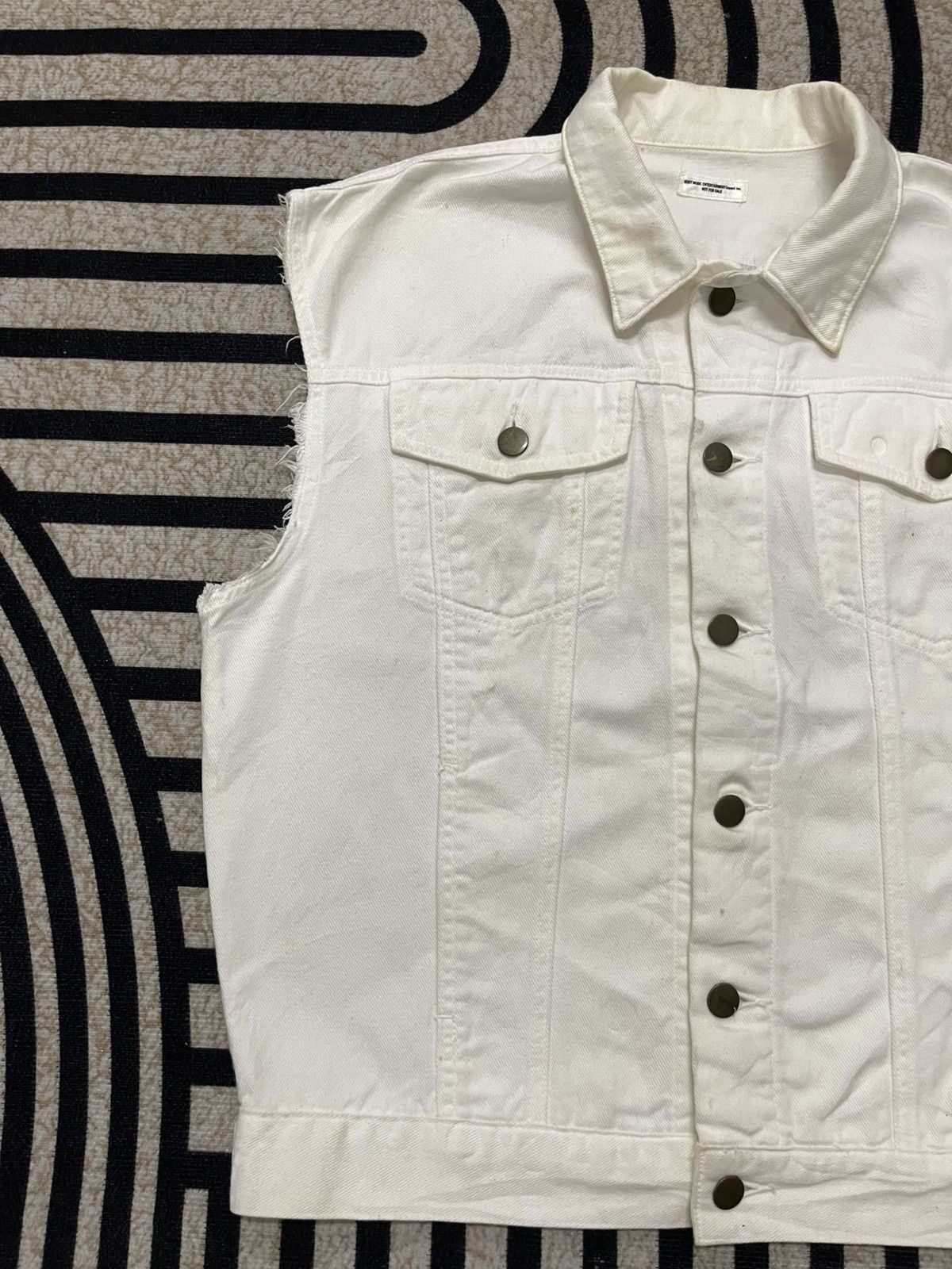 Sony × Vintage 90s SONY MUSIC JAPAN NOT FOR SALE DENIM VEST EMBROIDERED Size US S / EU 44-46 / 1 - 4 Thumbnail