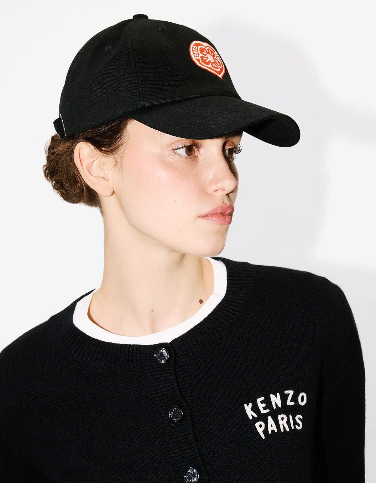 Kenzo Kenzo Boke Heart Black Embroidered Cap Size ONE SIZE - 2 Thumbnail