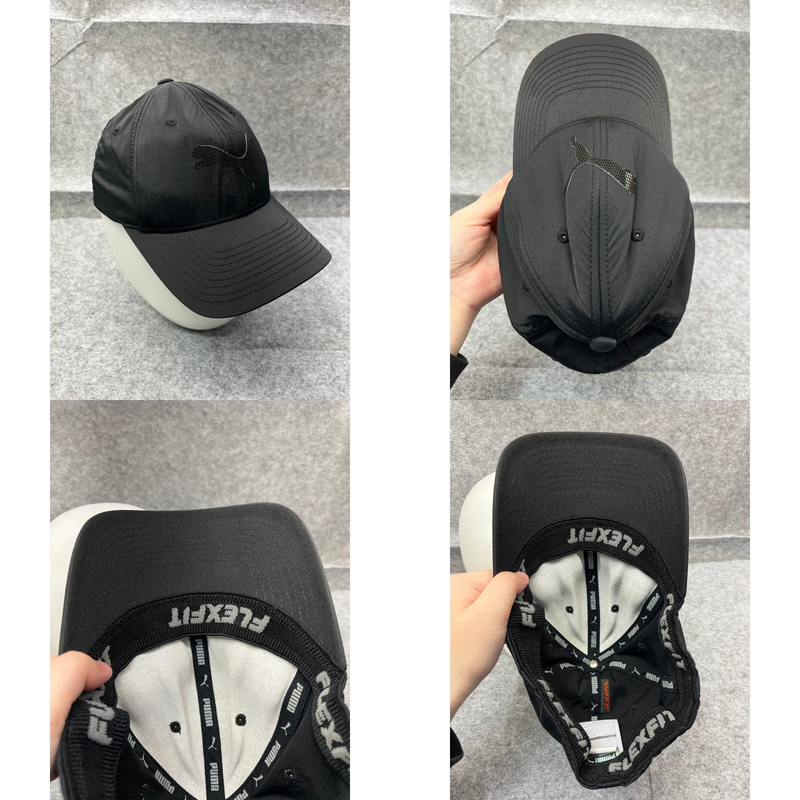 Puma PUMA Hat Fitted Adult Medium Black Nylon Cotton Blend Flexfit Golf Outdoor Size ONE SIZE - 8 Thumbnail