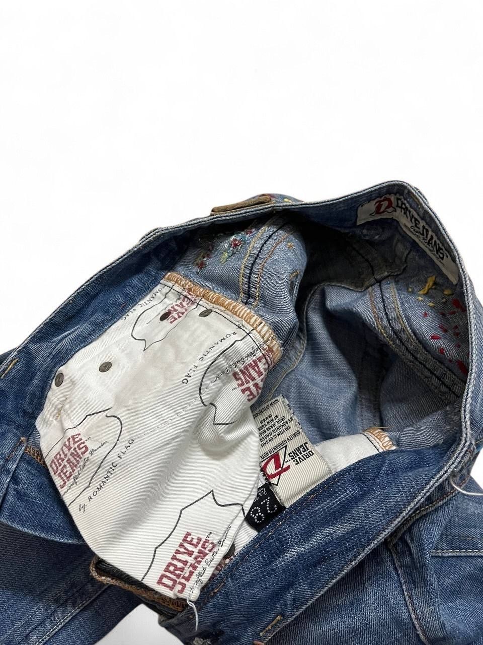 Hysteric Glamour Flared drive Jeans distressed low rise wideleg embroided Size US 29 - 16 Thumbnail