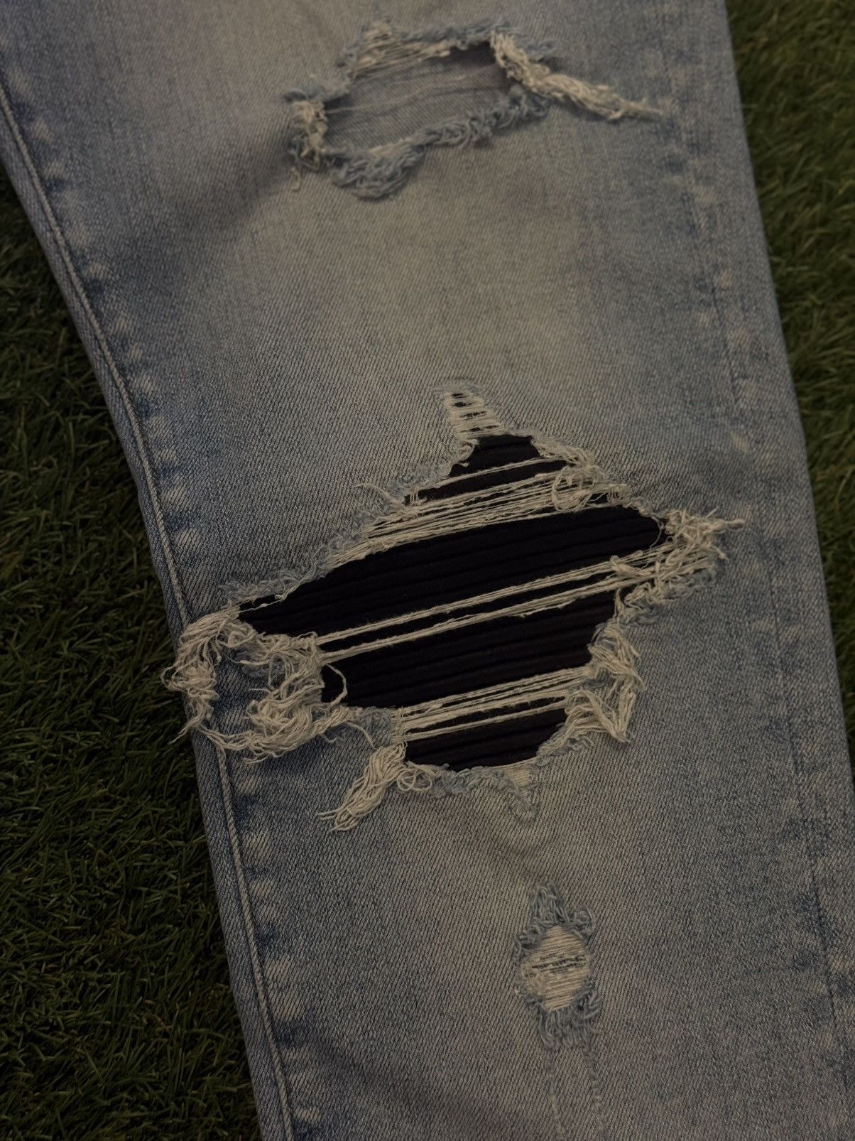 Amiri Amiri MX1 Jeans Size 33 Clean Blue Black Patch 🧼 Size US 33 - 4 Thumbnail