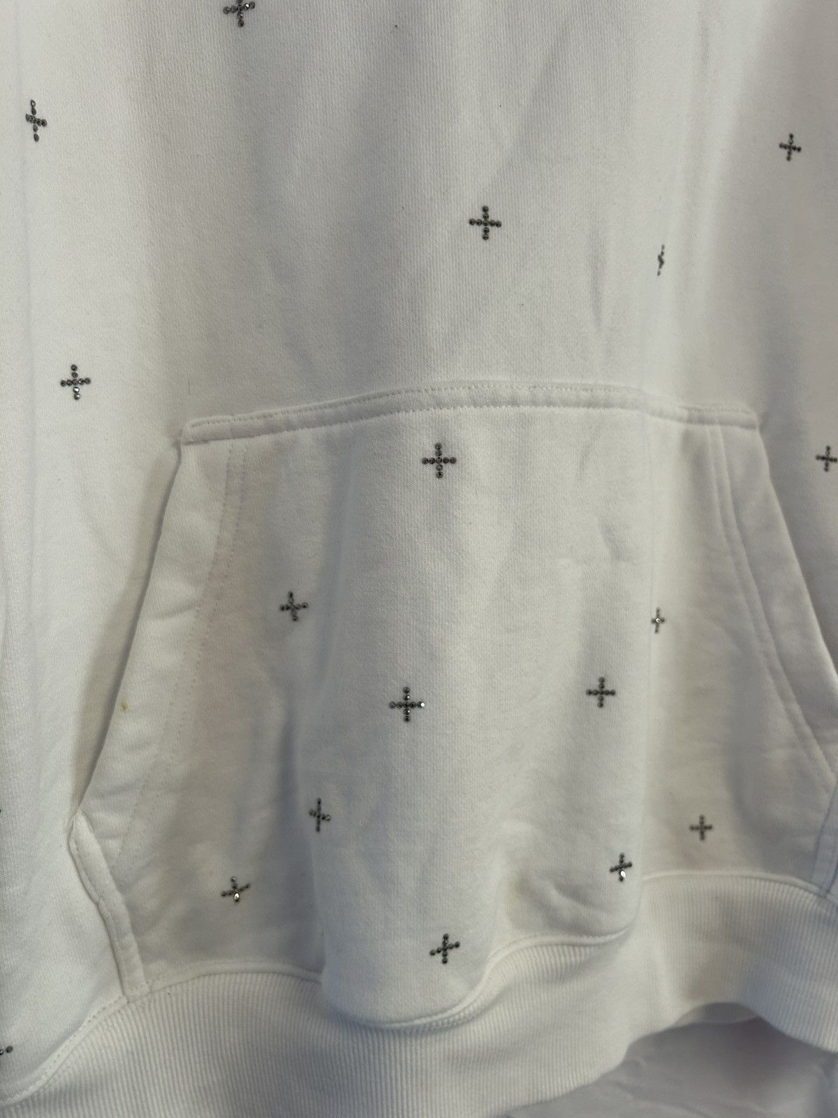 Ksubi Ksubi Rhinestone Studded White Oversized Hoodie Size US M / EU 48-50 / 2 - 5 Thumbnail