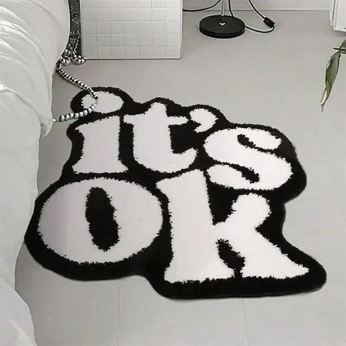 Other Handmade " IT's OK " Fluffy Anti Slip Rugs Size ONE SIZE - 1 Thumbnail