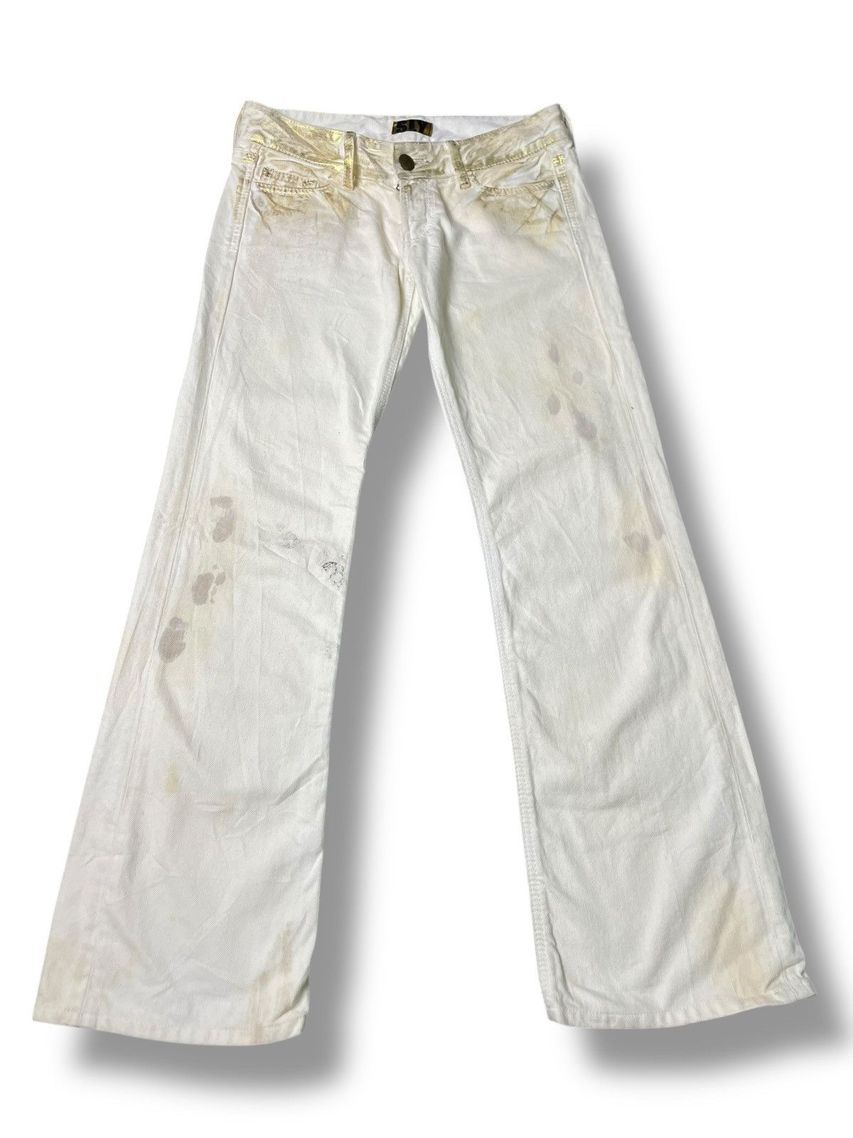 Japanese Brand × Vintage SLY Japanese Brand Flare Jeans (86) Size 29" - 1 Thumbnail