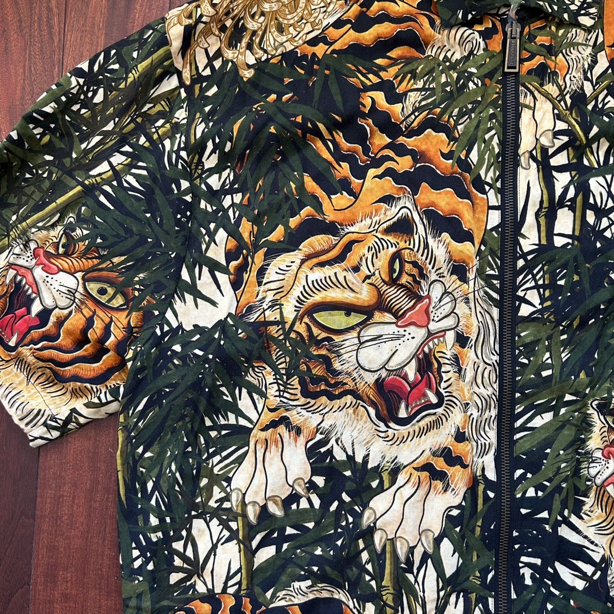 Dsquared2 Dsquared2 Tiger Print Zip-Up Shirt Size US M / EU 48-50 / 2 - 3 Thumbnail