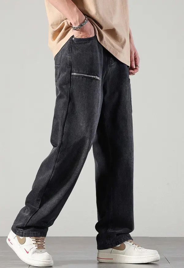 Japanese Brand Vintage washed distressed loose casual work jeans Size US 32 / EU 48 - 2 Thumbnail