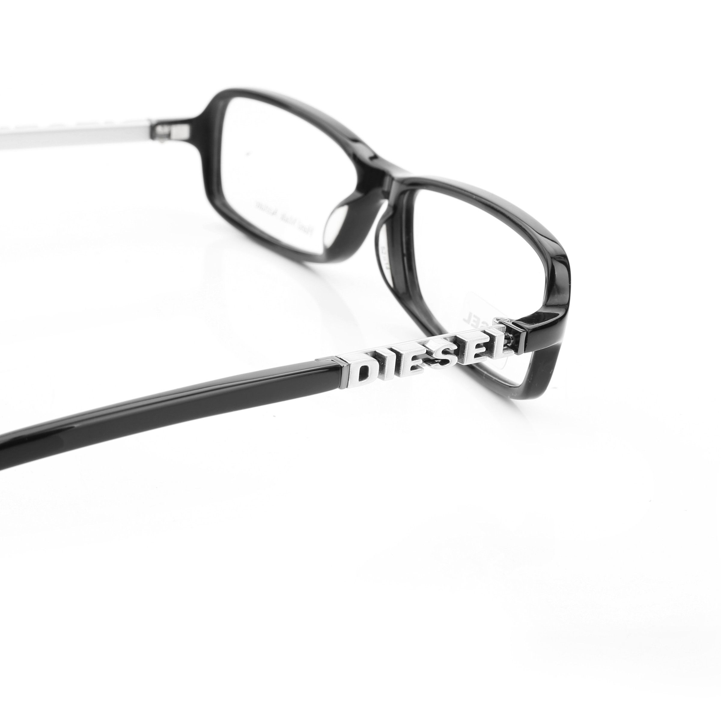 Diesel Diesel '00s Silver Signature Black Rectngular Glasses Size ONE SIZE - 2 Thumbnail