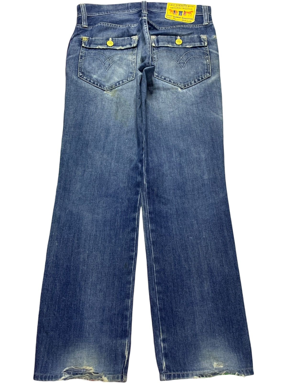 Levi's × Levi's Vintage Clothing Vintage 90s Levis 502 Faded Wash Distressed Loose Jeans Size US 32 / EU 48 - 2 Thumbnail