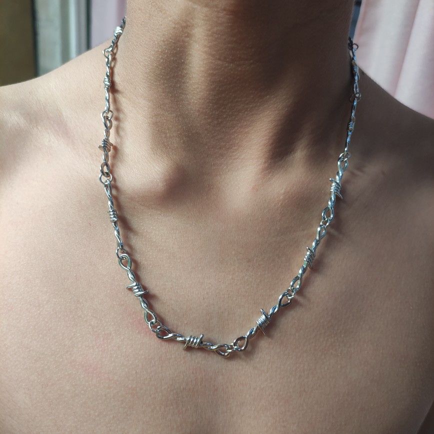Jewelry Barbed Wire Choker Necklace Size ONE SIZE - 1 Thumbnail