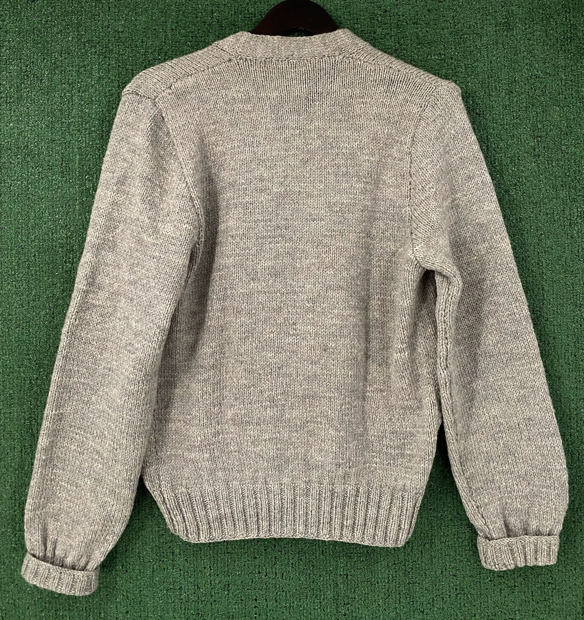 Handmade 80’s Handmade Wool Heavyweight Grey Cardigan Sweater Small Size US S / EU 44-46 / 1 - 5 Thumbnail