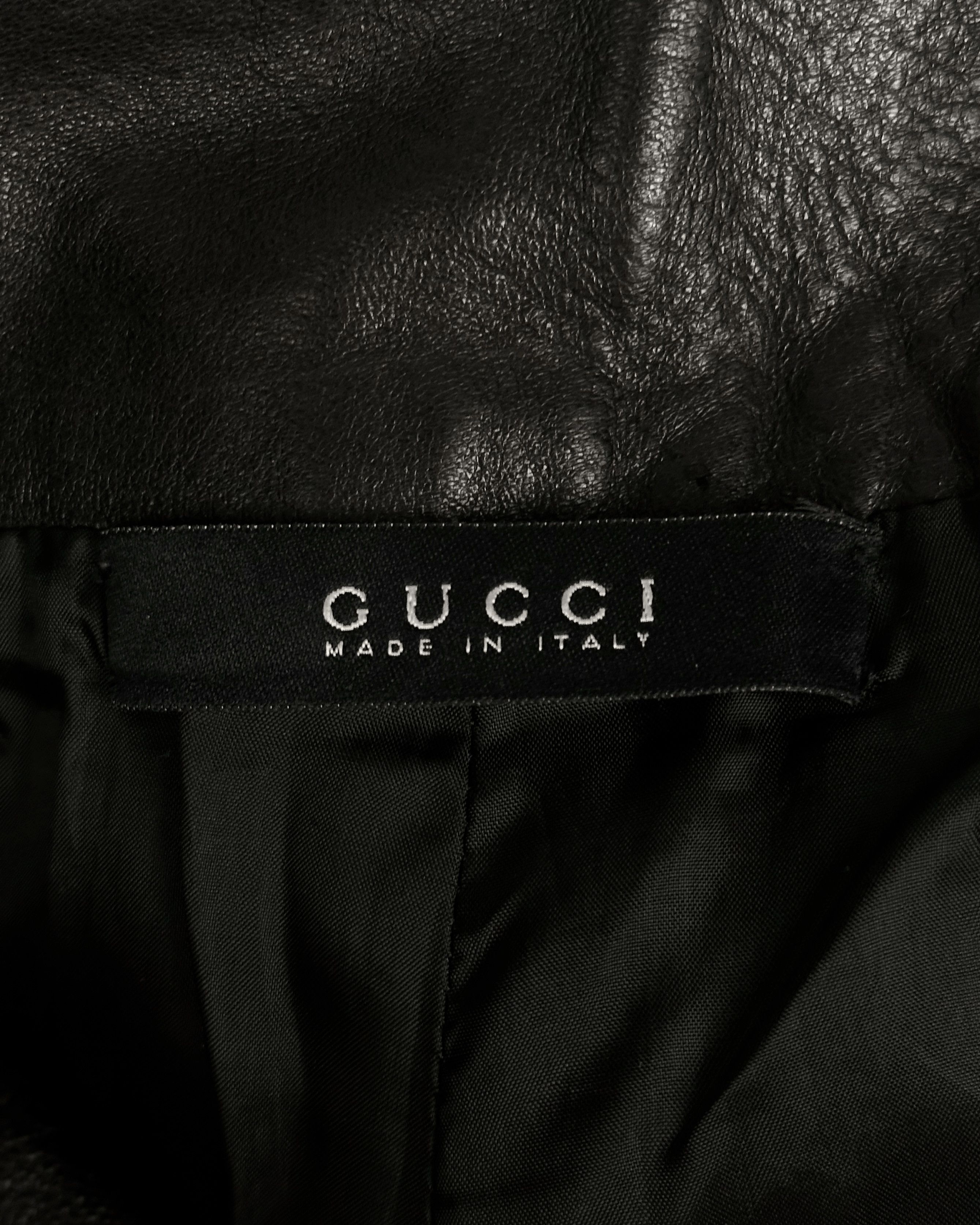Gucci Gucci Leather Straight-Bootcut Transformer Biker Pants Size US 31 - 14 Thumbnail
