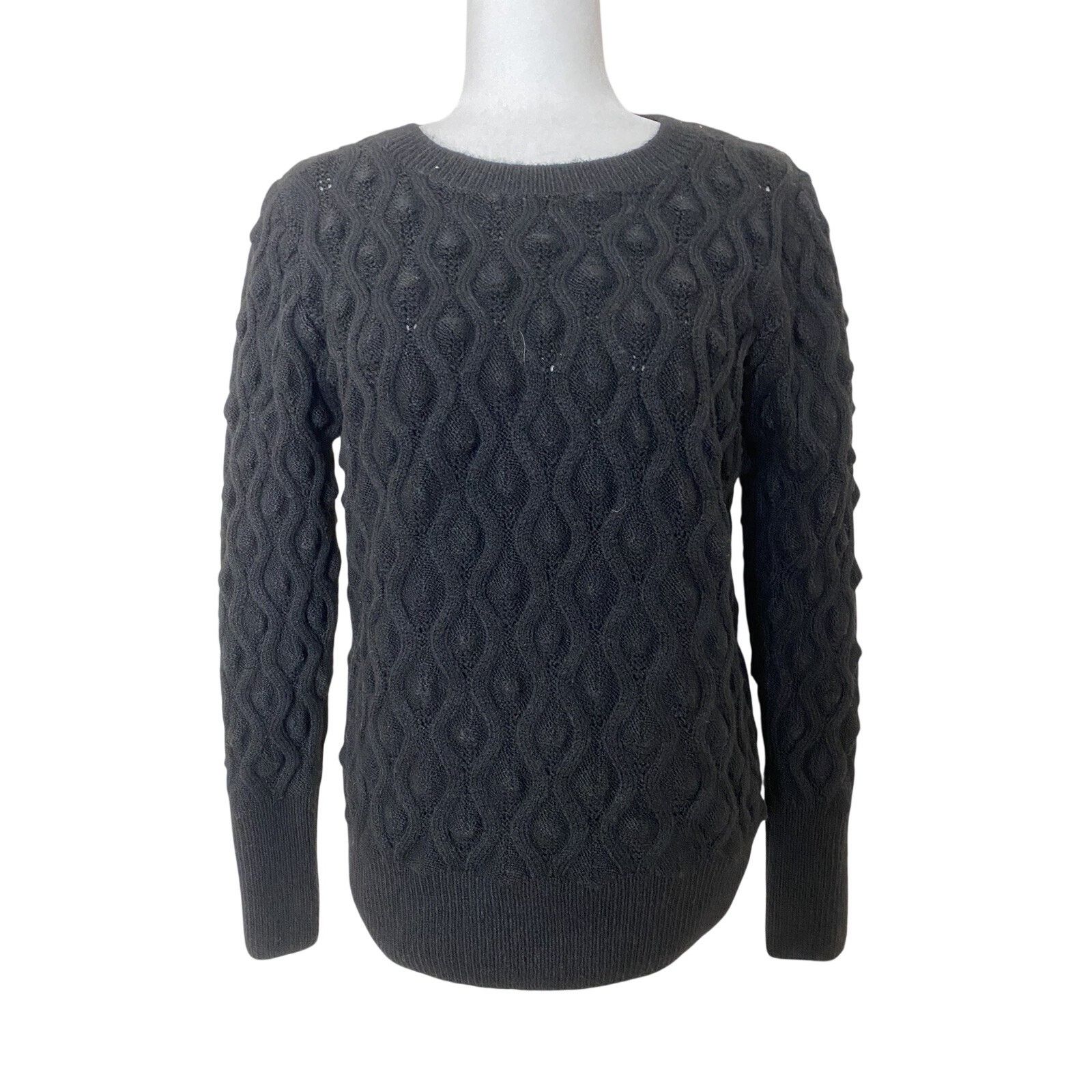 Romeo Gigli Sweet Romeo Popcorn Pullover Sweater in black size L A003066 Size L / US 10 / IT 46 - 1 Thumbnail