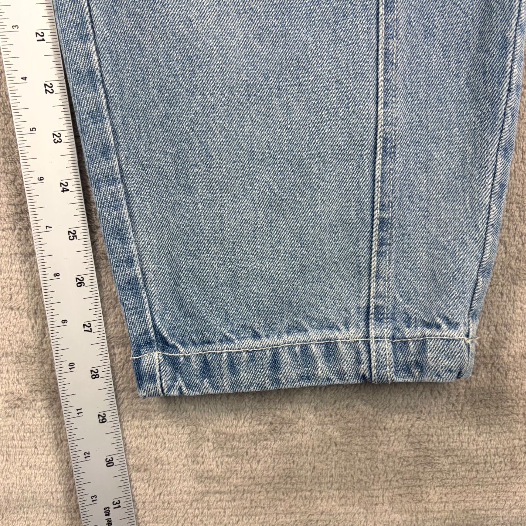 Alex Mill VINTAGE ALEX MILL Phoebe Denim Utility Carpenter Pants Women 12 Blue Jeans High Rise Tapered Cargo Slash Pockets Modern Everyday Size 34" / US 12 / IT 48 - 6 Thumbnail