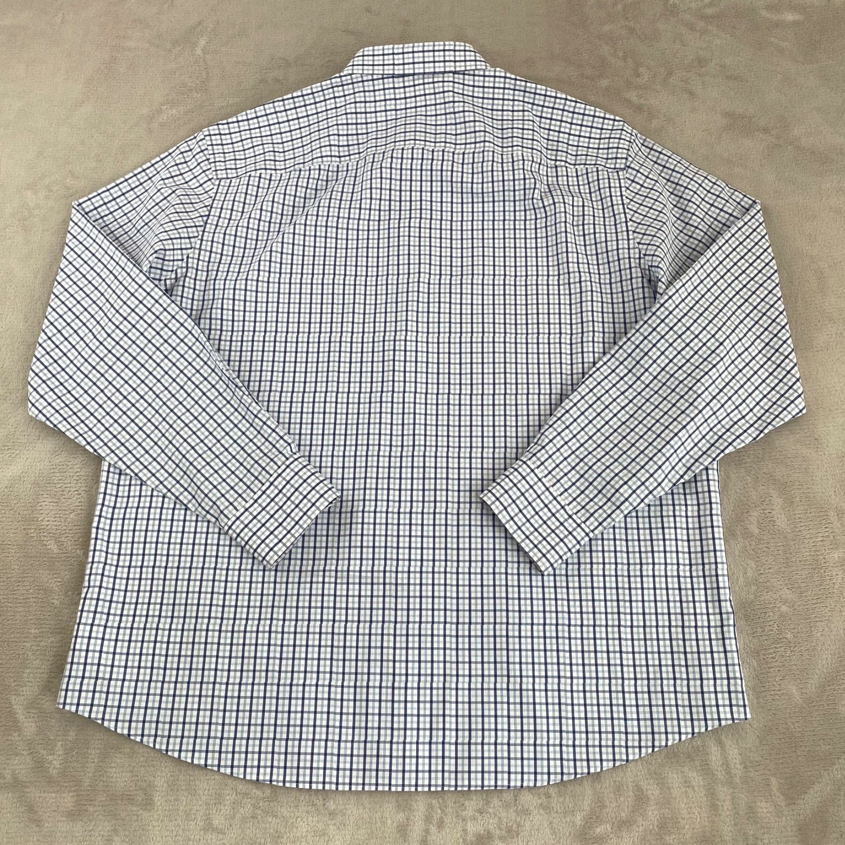 UNTUCKit UNTUCKit Ruffino Shirt Men 3XLT Tall Blue Plaid Wrinkle Free Long Sleeve Preppy Shirt Size US XXL / EU 58 / 5 - 4 Thumbnail