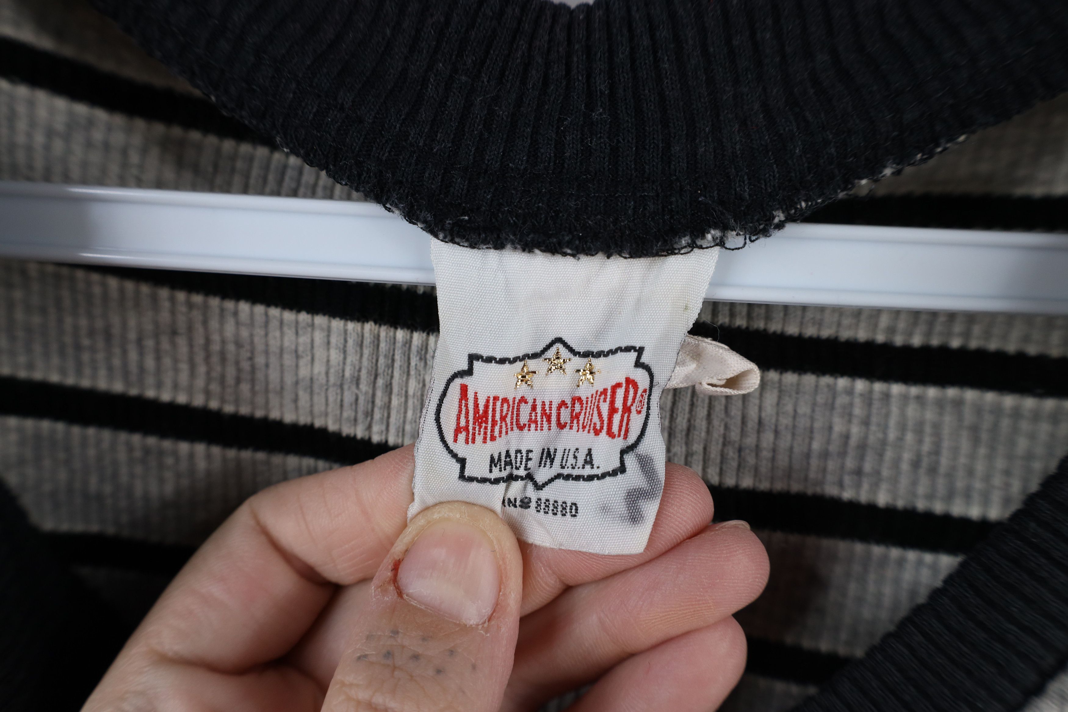Vintage Vintage 90s Streetwear Ribbed Thermal Knit T-Shirt USA Size L / US 10 / IT 46 - 7 Thumbnail