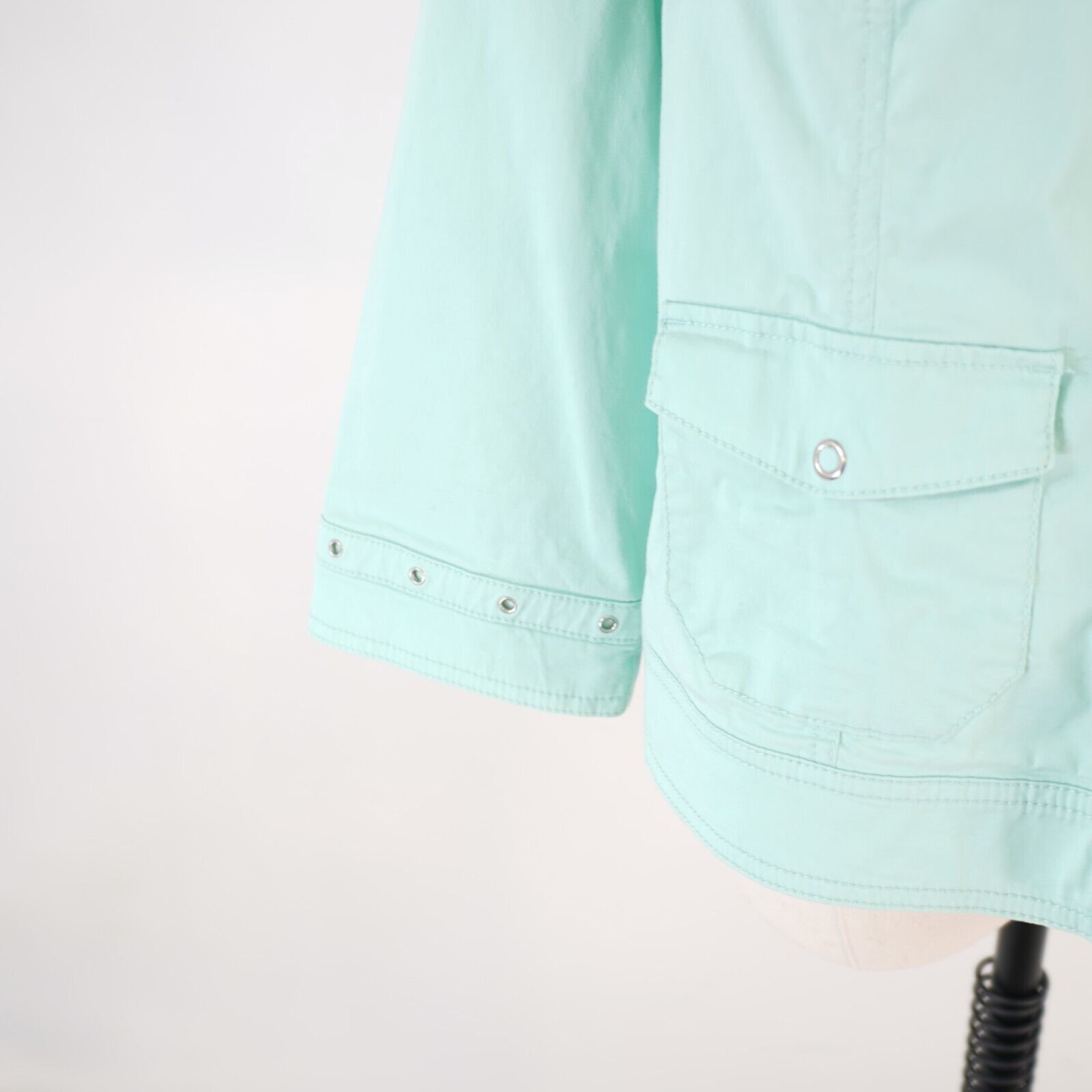 Chicos Chico's Size 1 Seafoam Green Full Zip Collared Jacket Waist Size XS / US 0-2 / IT 36-38 - 2 Thumbnail