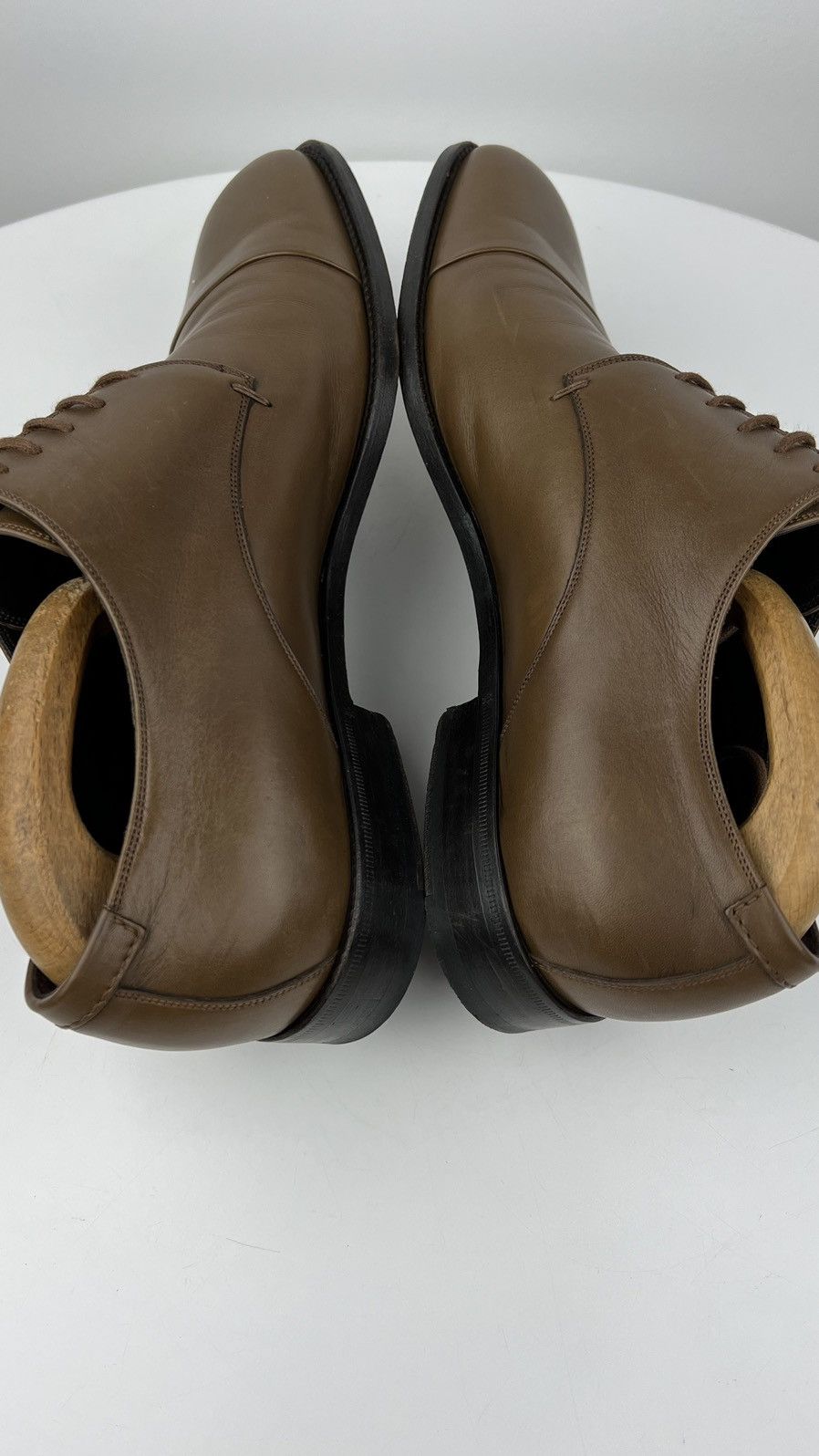 Gucci GUCCI Derby Leather Shoes Lace Up GG Metal Logo Brown Men’s Size US 9.5 / EU 42-43 - 15 Thumbnail