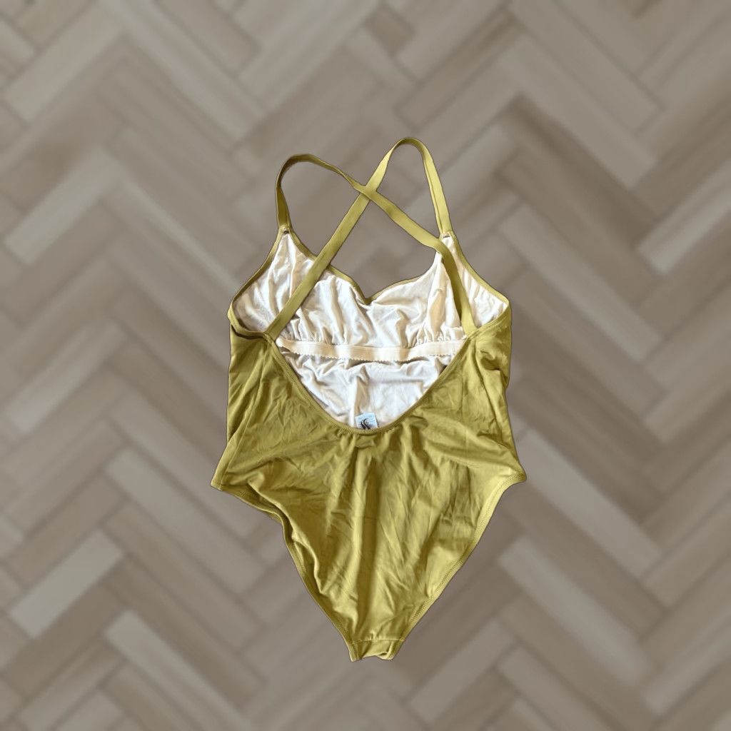 Madewell Madewell Womens Yellow One Piece Swimsuit Sleeveless Plus Size 2X Size ONE SIZE - 1 Thumbnail