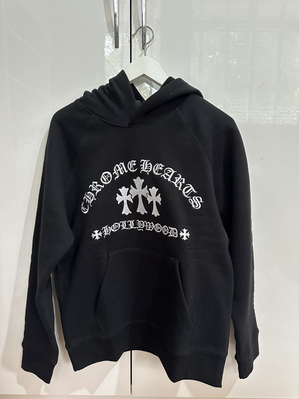 image of Chrome Hearts Cemetery Hoodie in Black, Men's (Size Small)