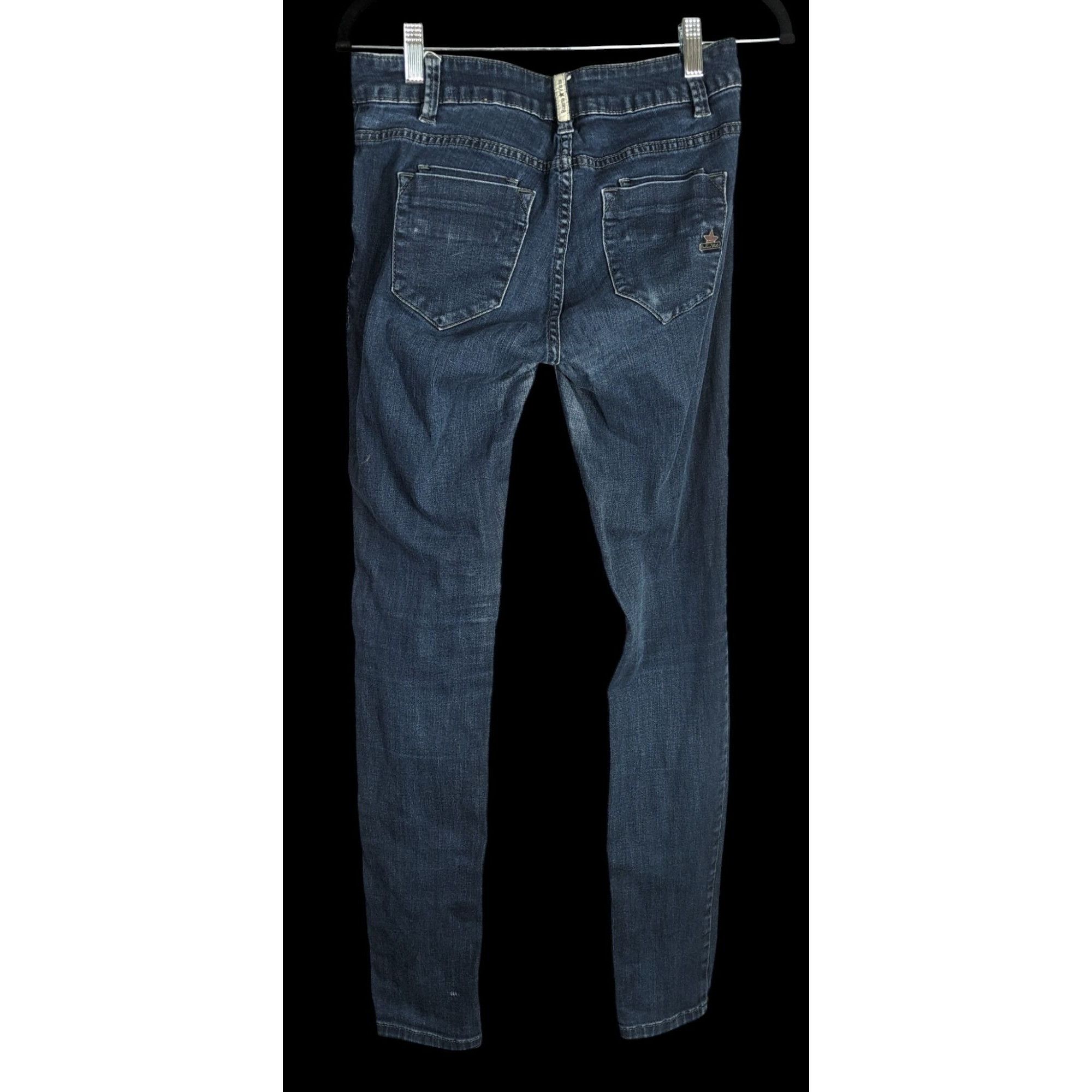 Other Buena Vista Womens Skinny Jeans Dark Wash Distressed Button Size 30" / US 8 / IT 44 - 2 Thumbnail