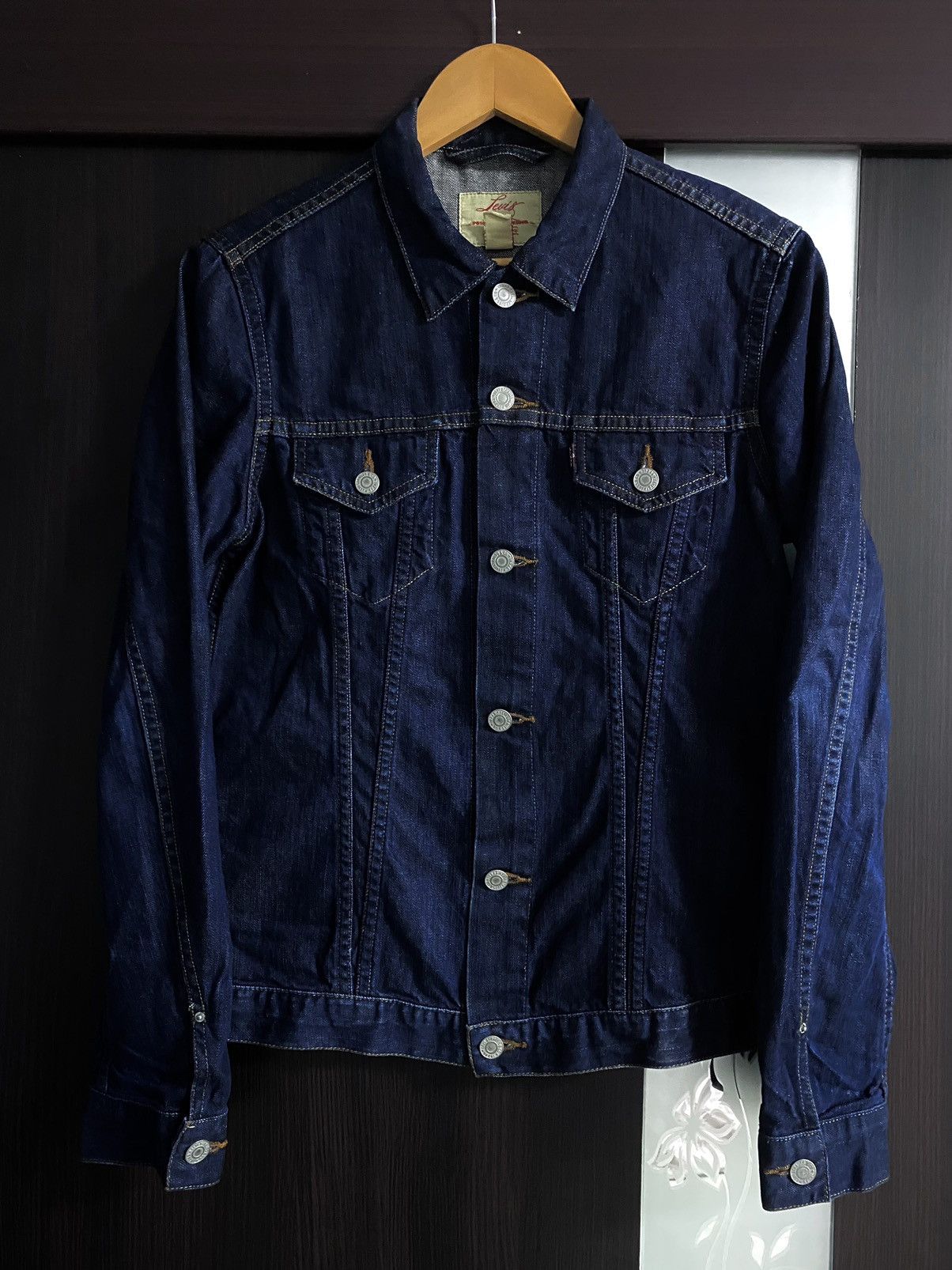 Levi's Women’s Levi’s Navy Denim Vintage Jacket Streetwear Size L / US 10 / IT 46 - 2 Thumbnail