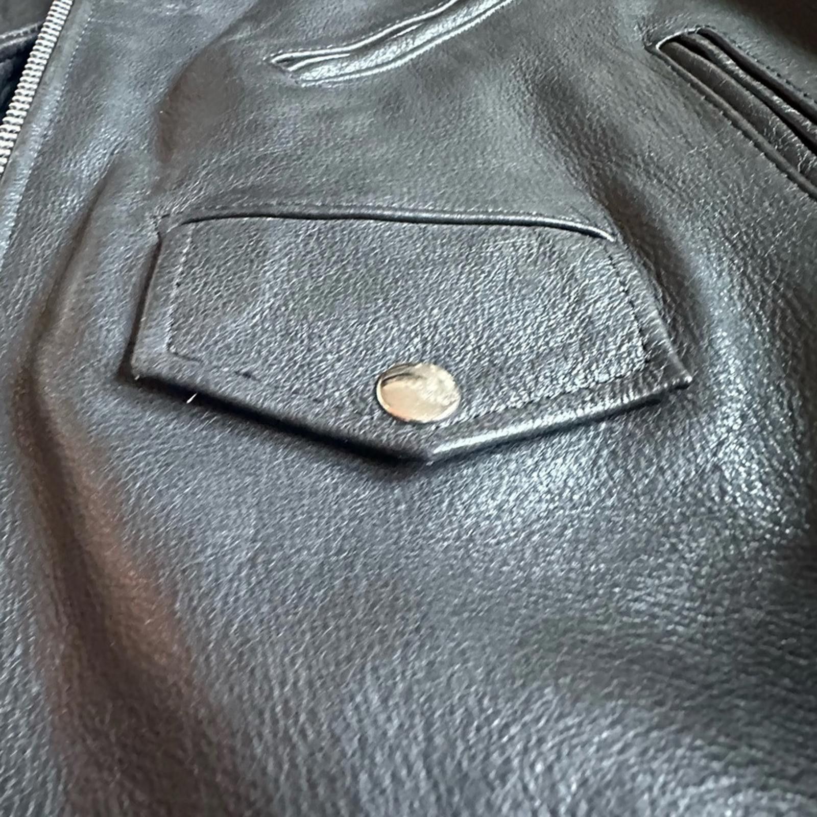 Other Vintage Leather Moto Biker Jacket Size US XXL / EU 58 / 5 - 3 Thumbnail